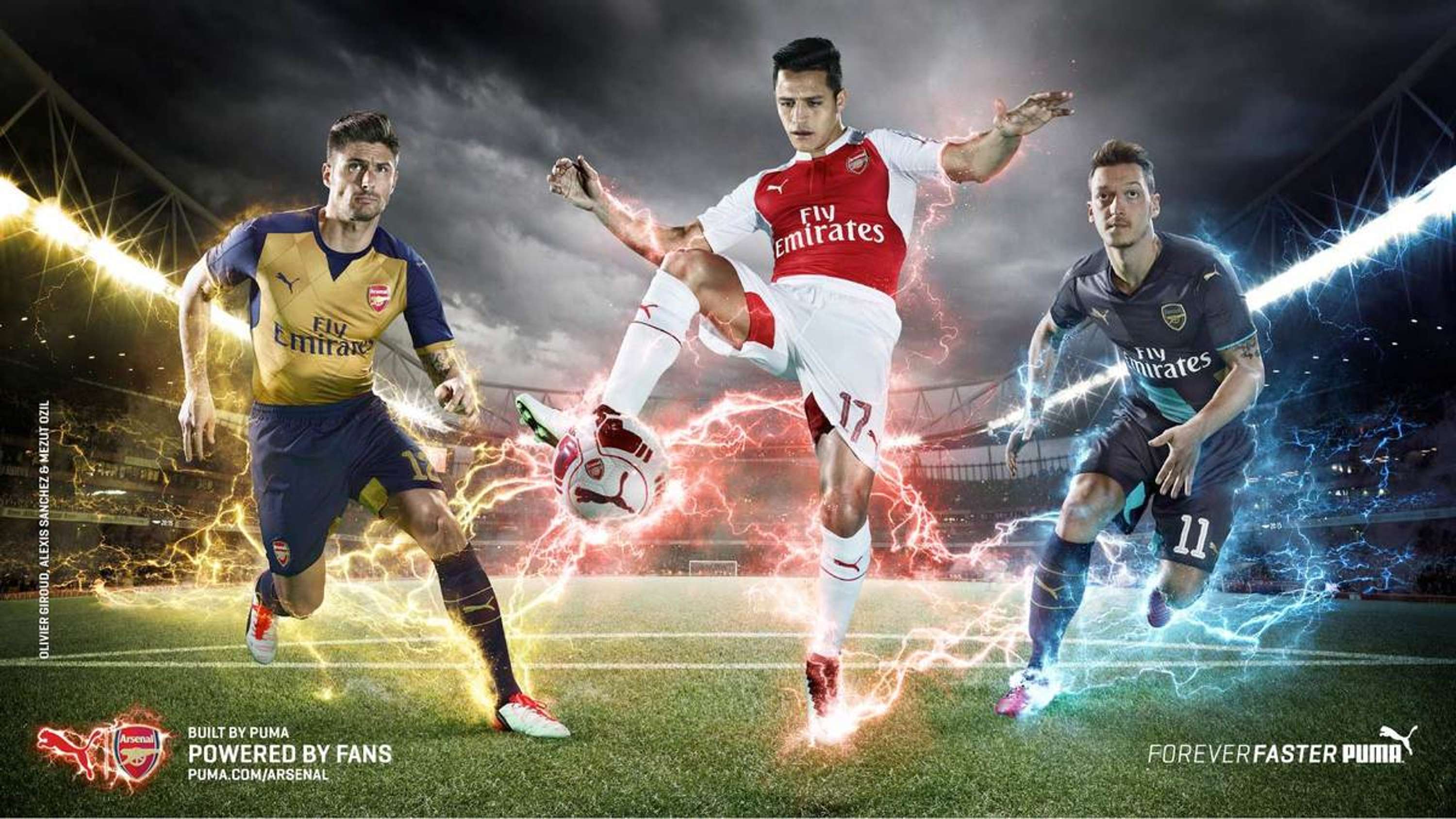 ARSENAL LONDON 2015 2016 HOME FOOTBALL SHIRT SOCCER JERSEY PUMA