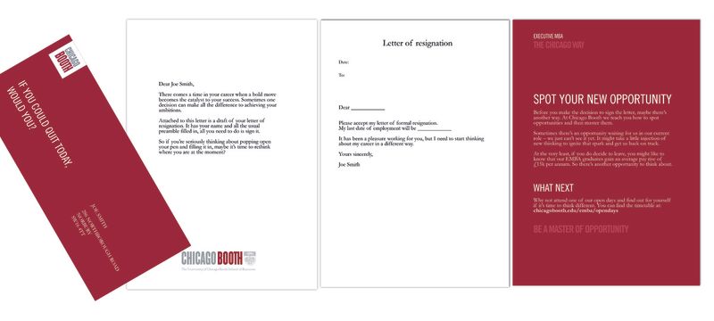 I QUIT direct mail by Brad & Aggie