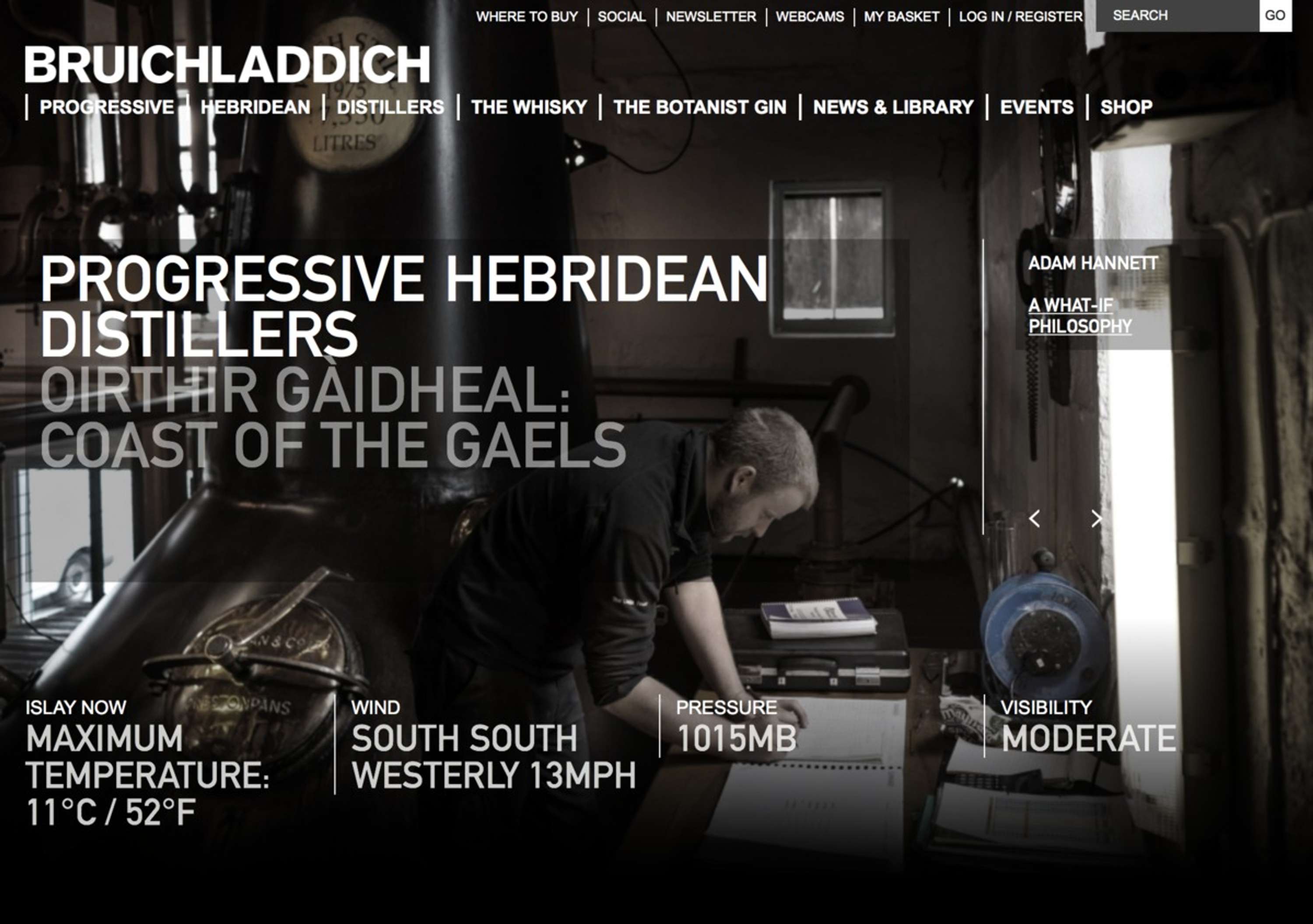 Bruichladdich website by Agitprop