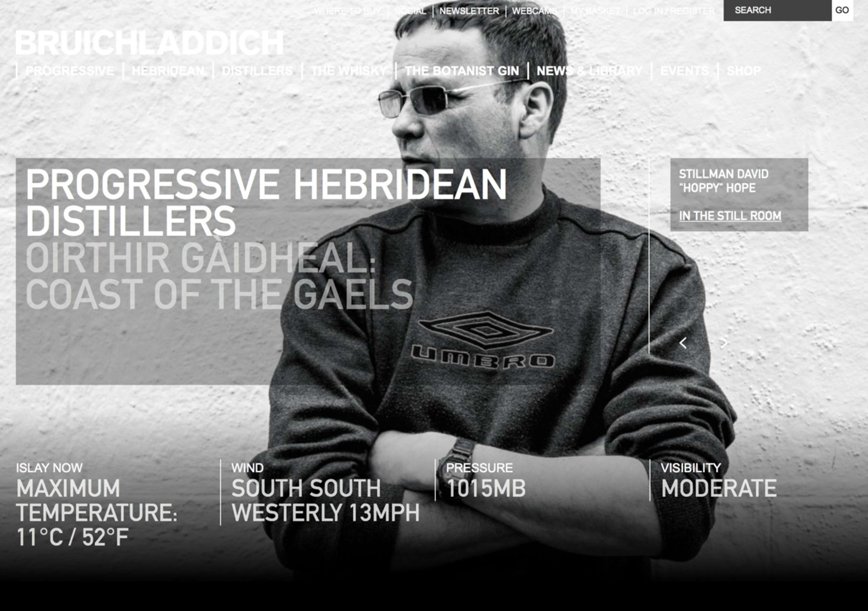 Bruichladdich website by Agitprop