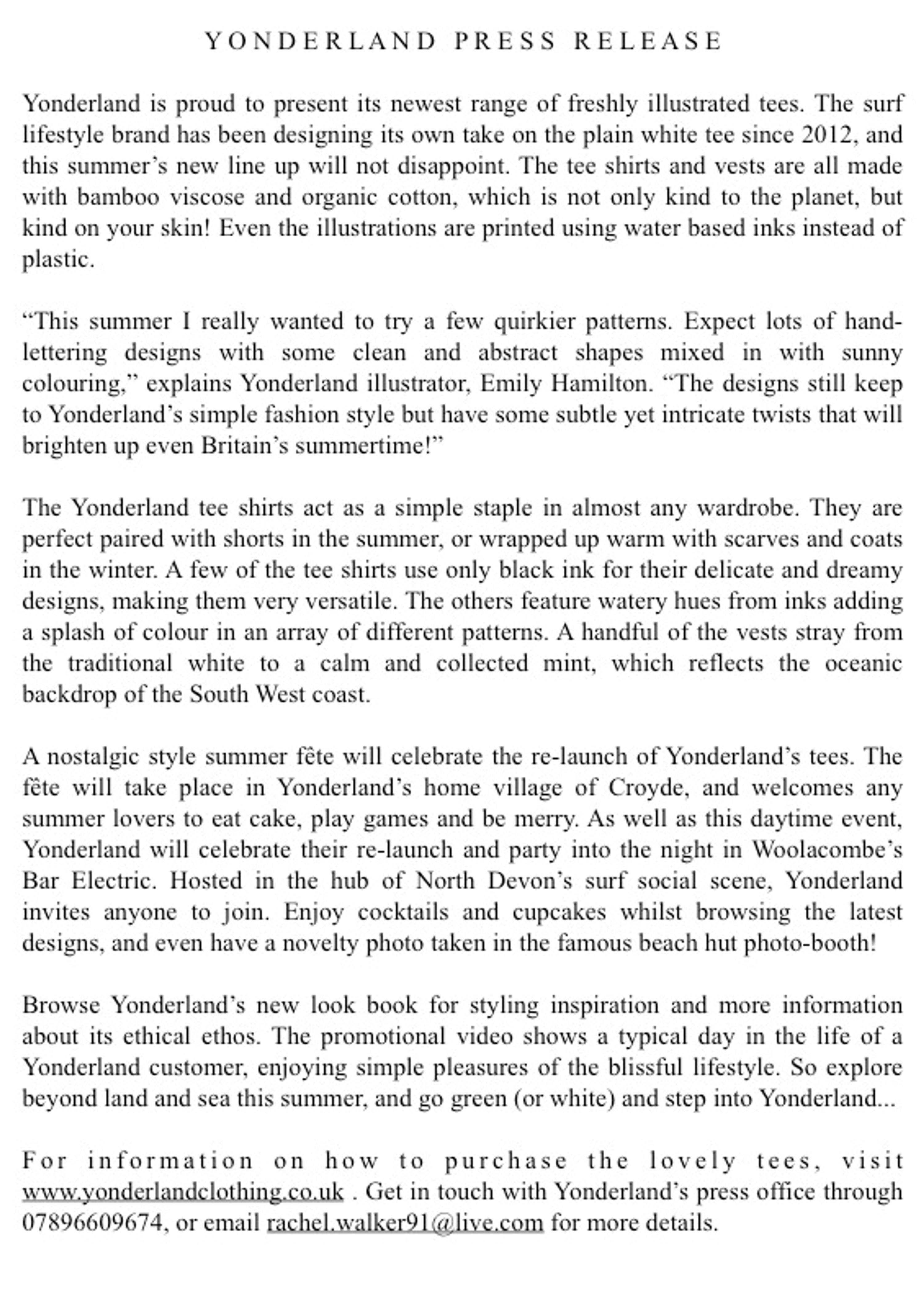 Yonderland by Rachel Walker