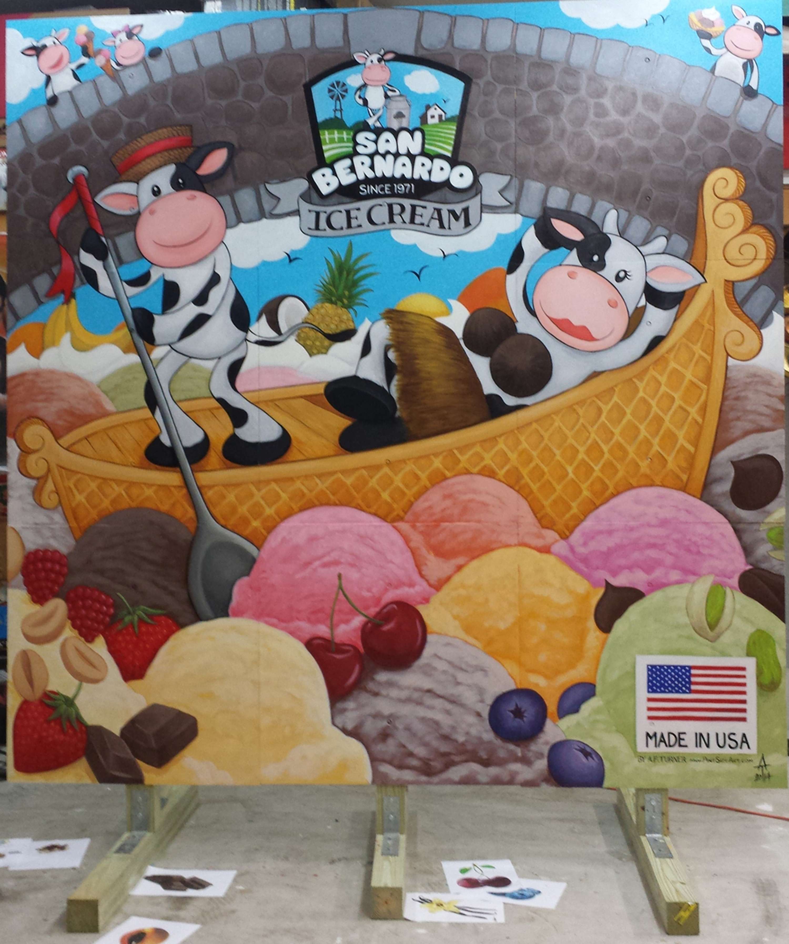 Over-sized booth art commission by Amanda Turner