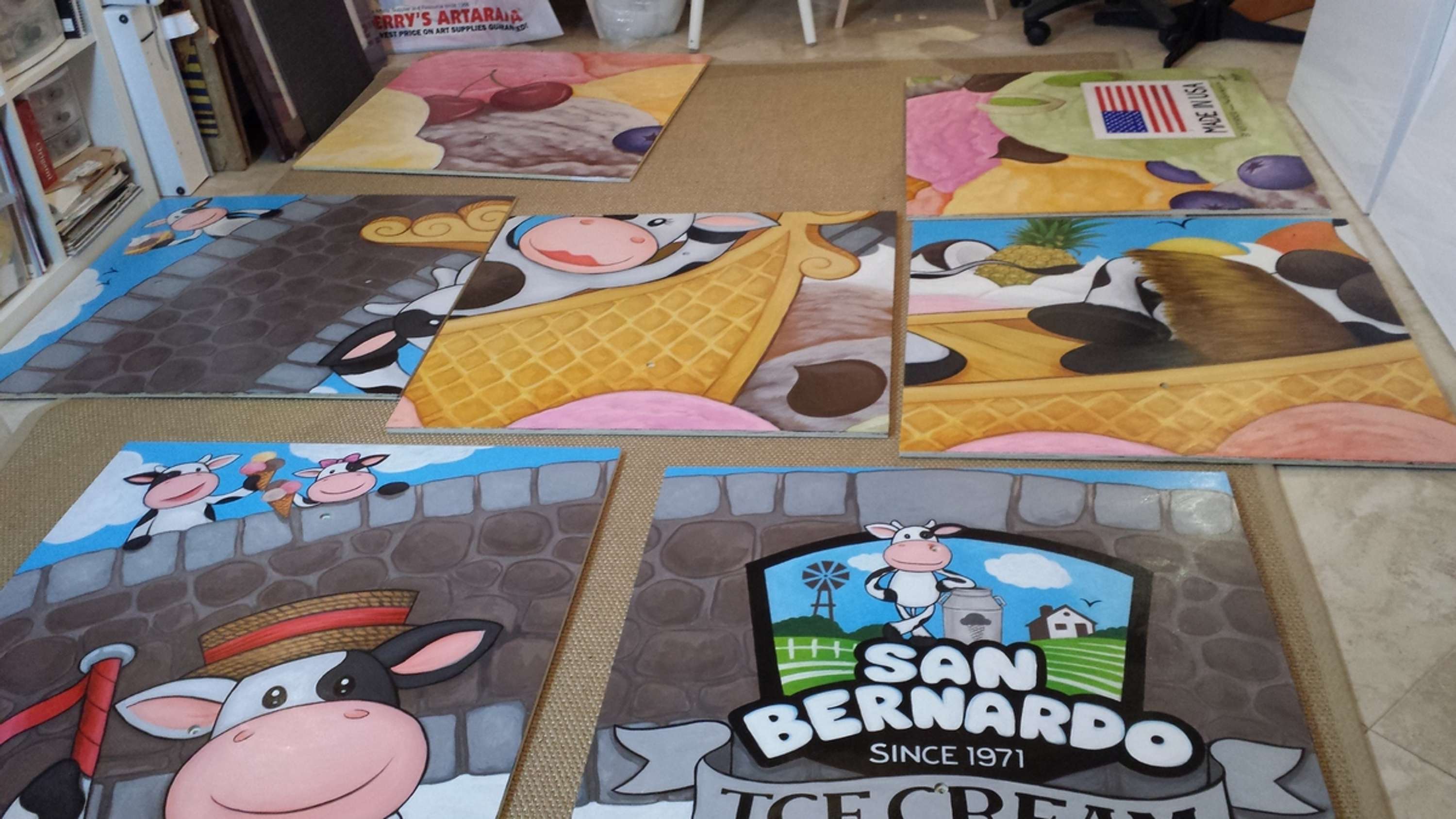 Over-sized booth art commission by Amanda Turner