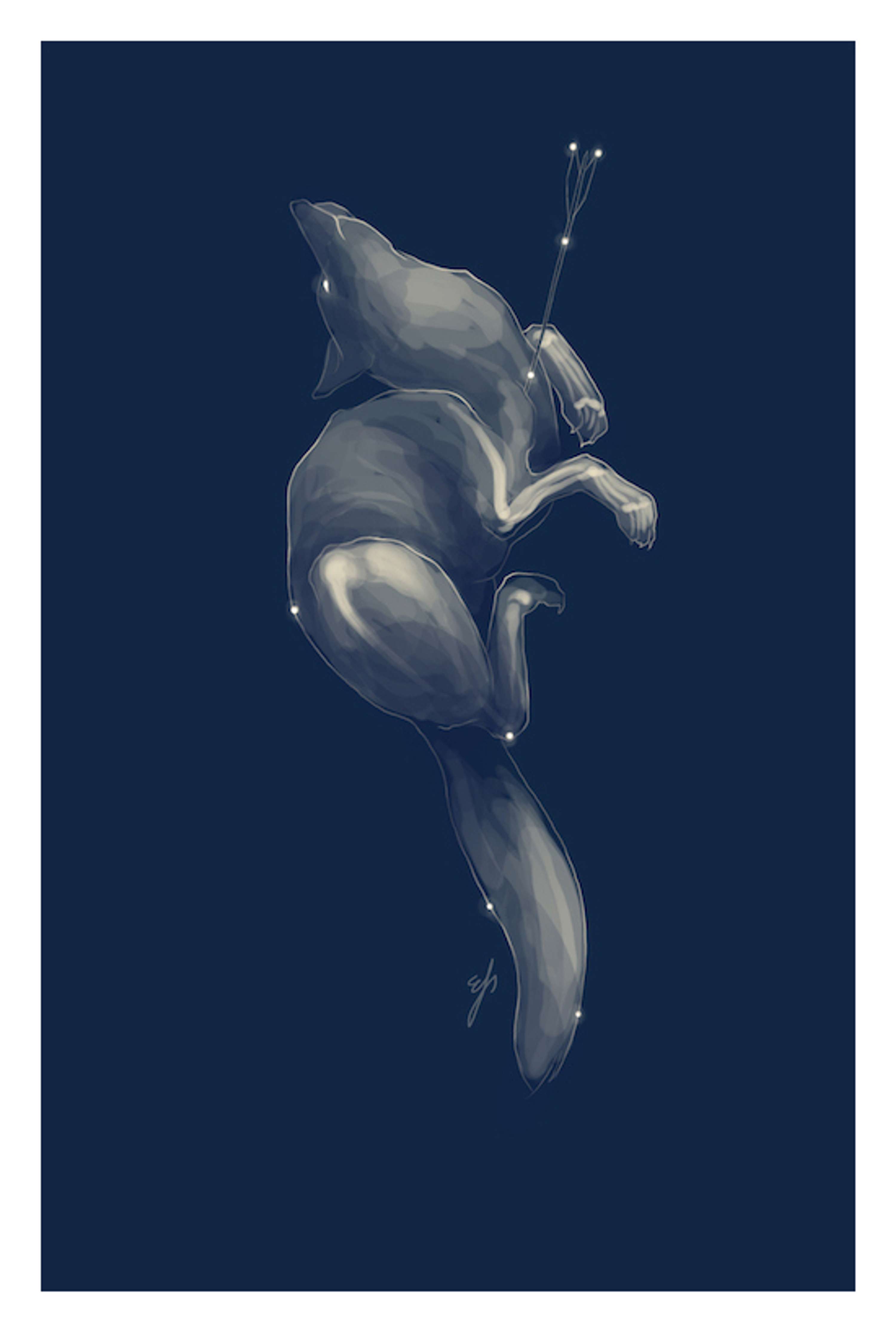 Vulpecula and Sagitta by Eleanor Spanton
