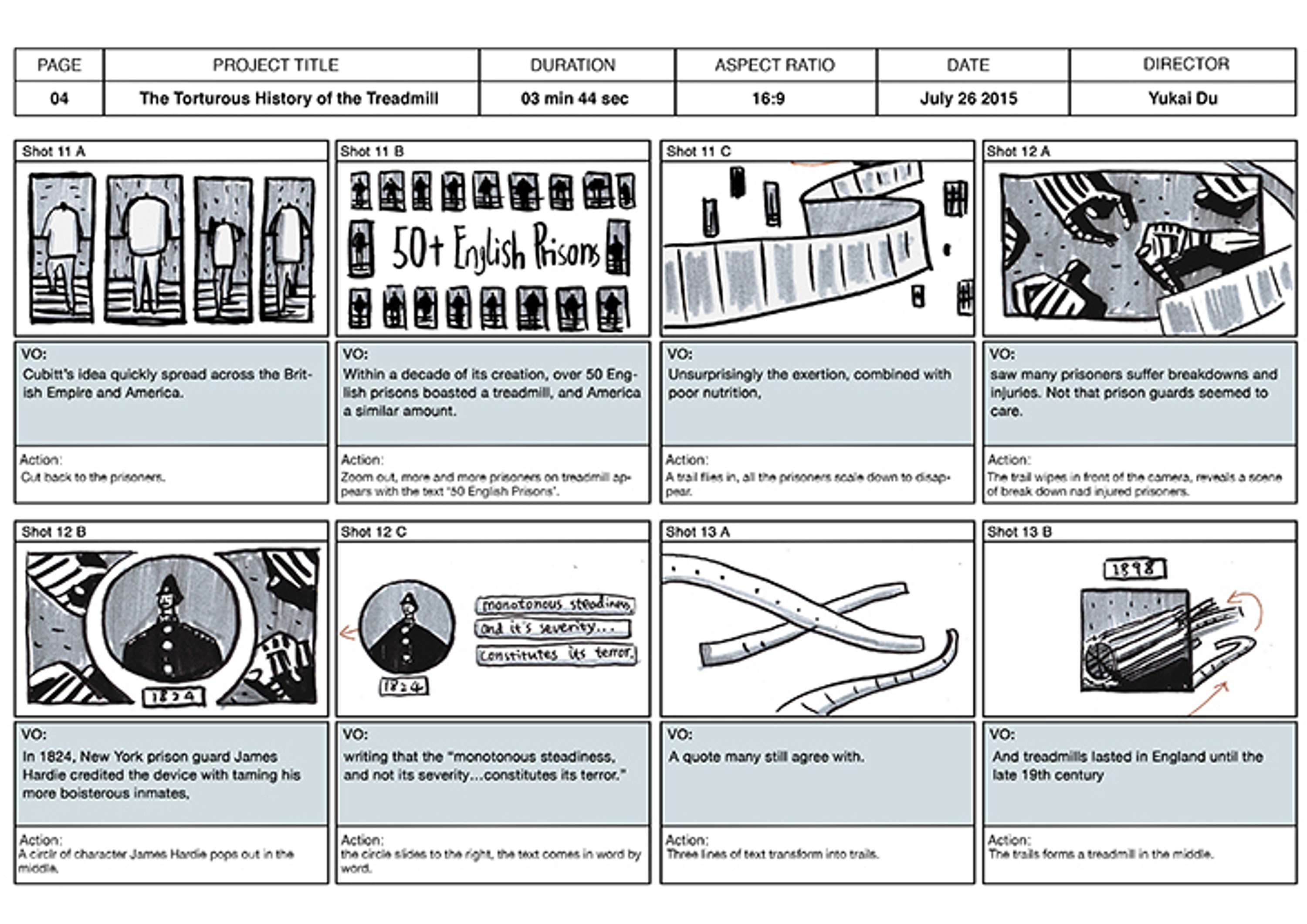 the history of treadmill by Yukai Du