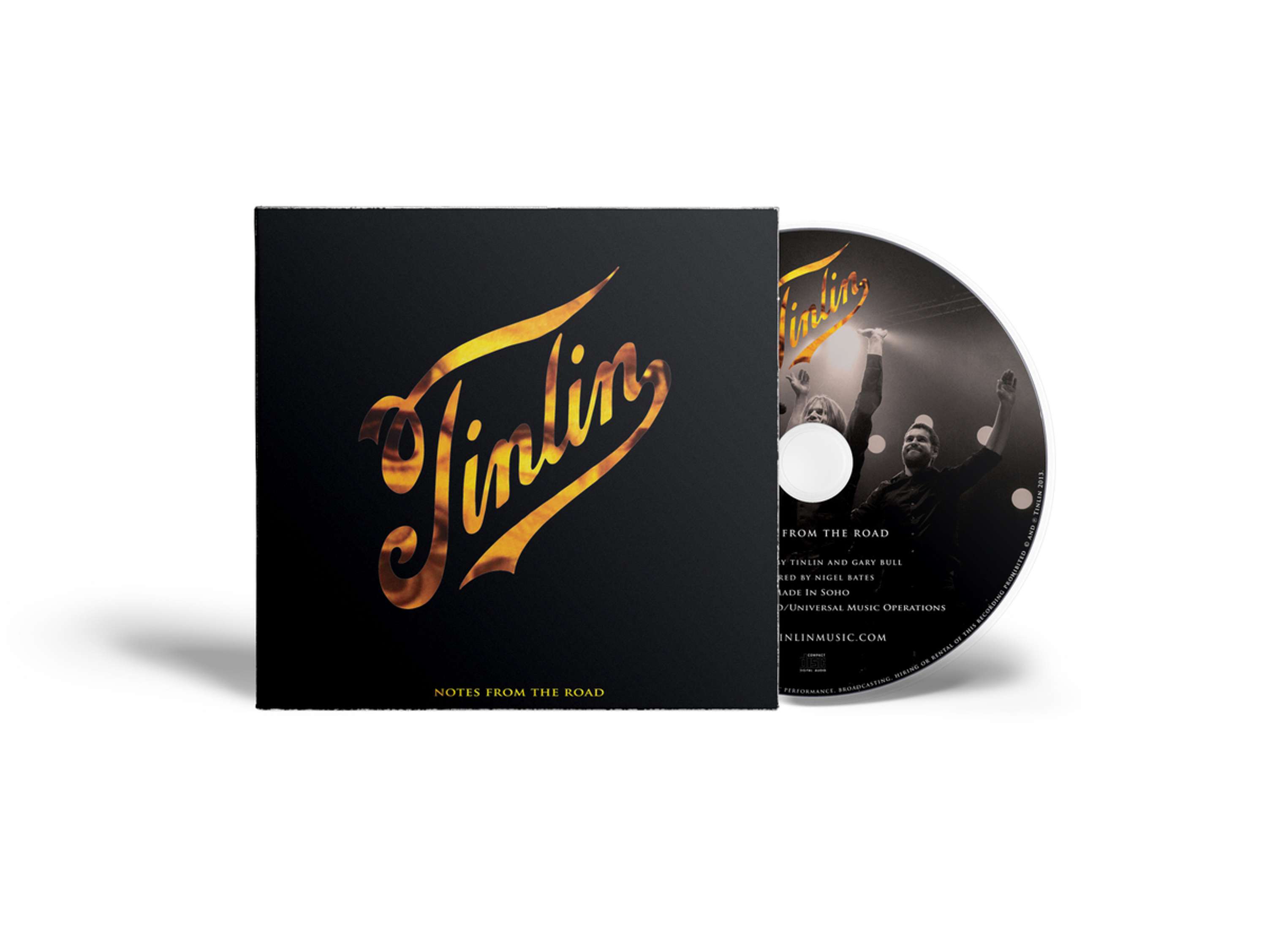Tinlin 'Notes From the Road' CD Package Design by Ross Clements