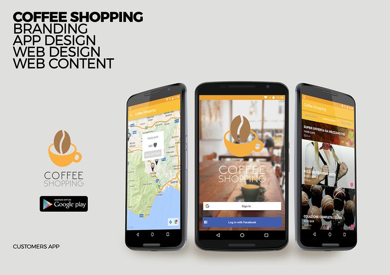 Coffee Shopping Mobile App design - Android by Federica Perozziello