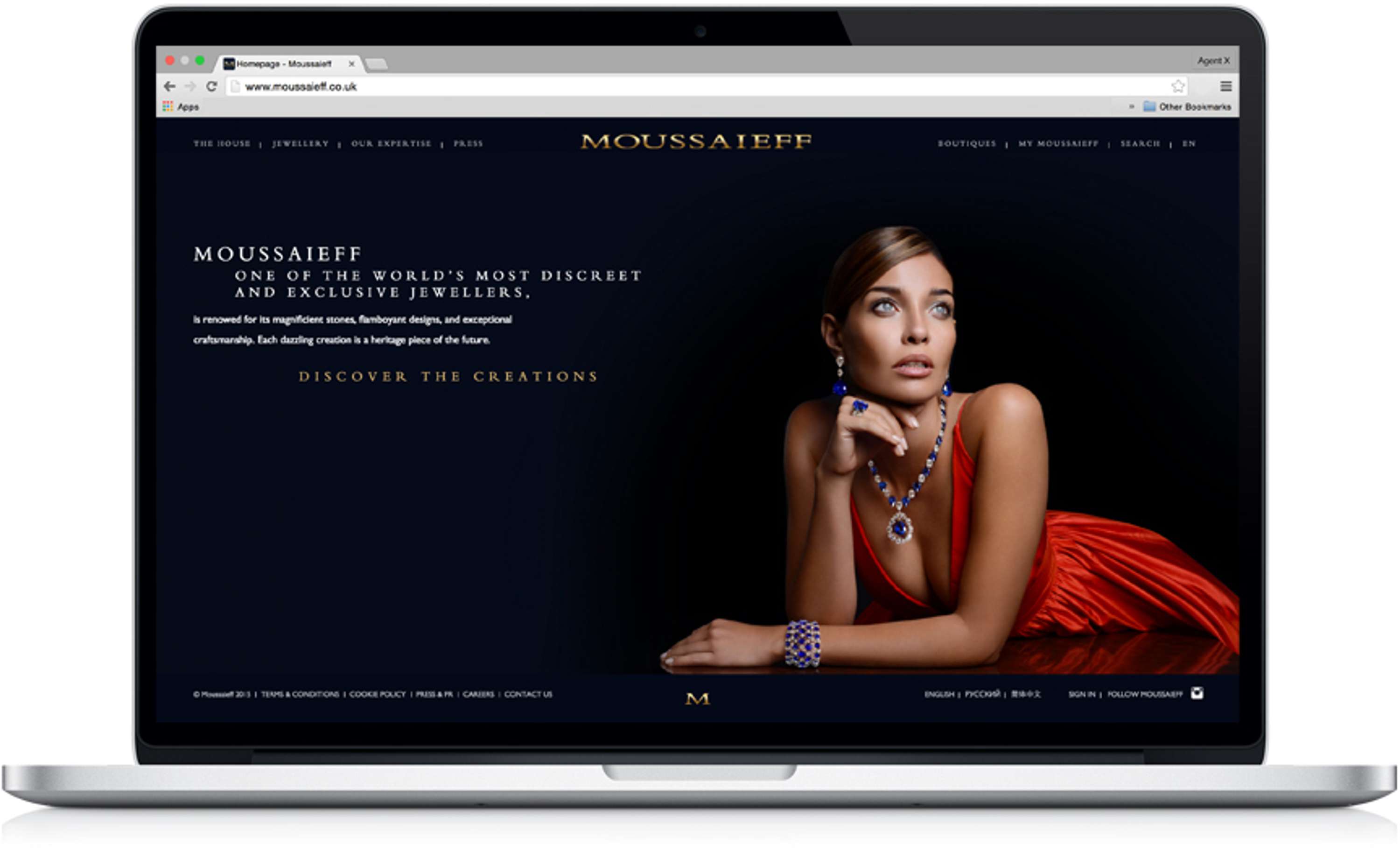Moussaieff website and branding by Plinth Creative