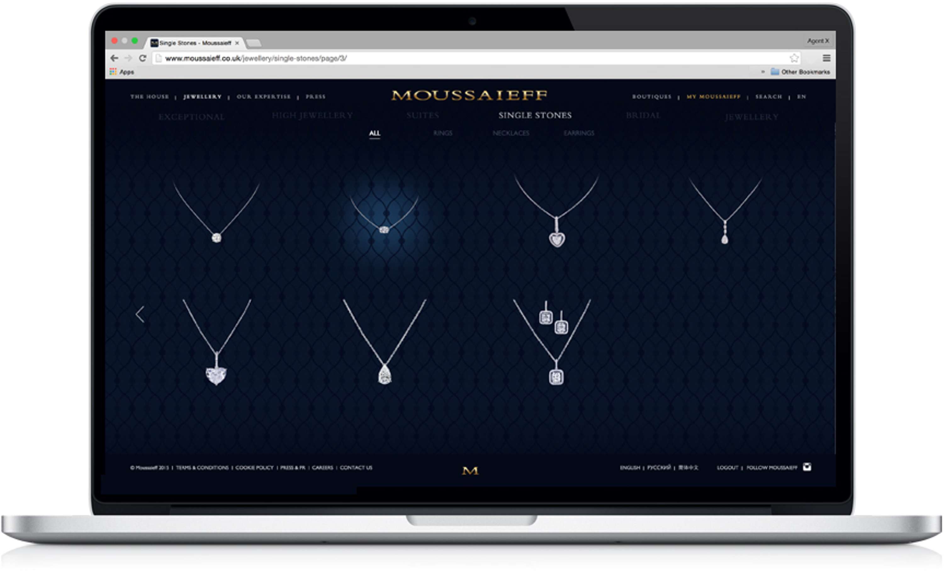Moussaieff website and branding by Plinth Creative