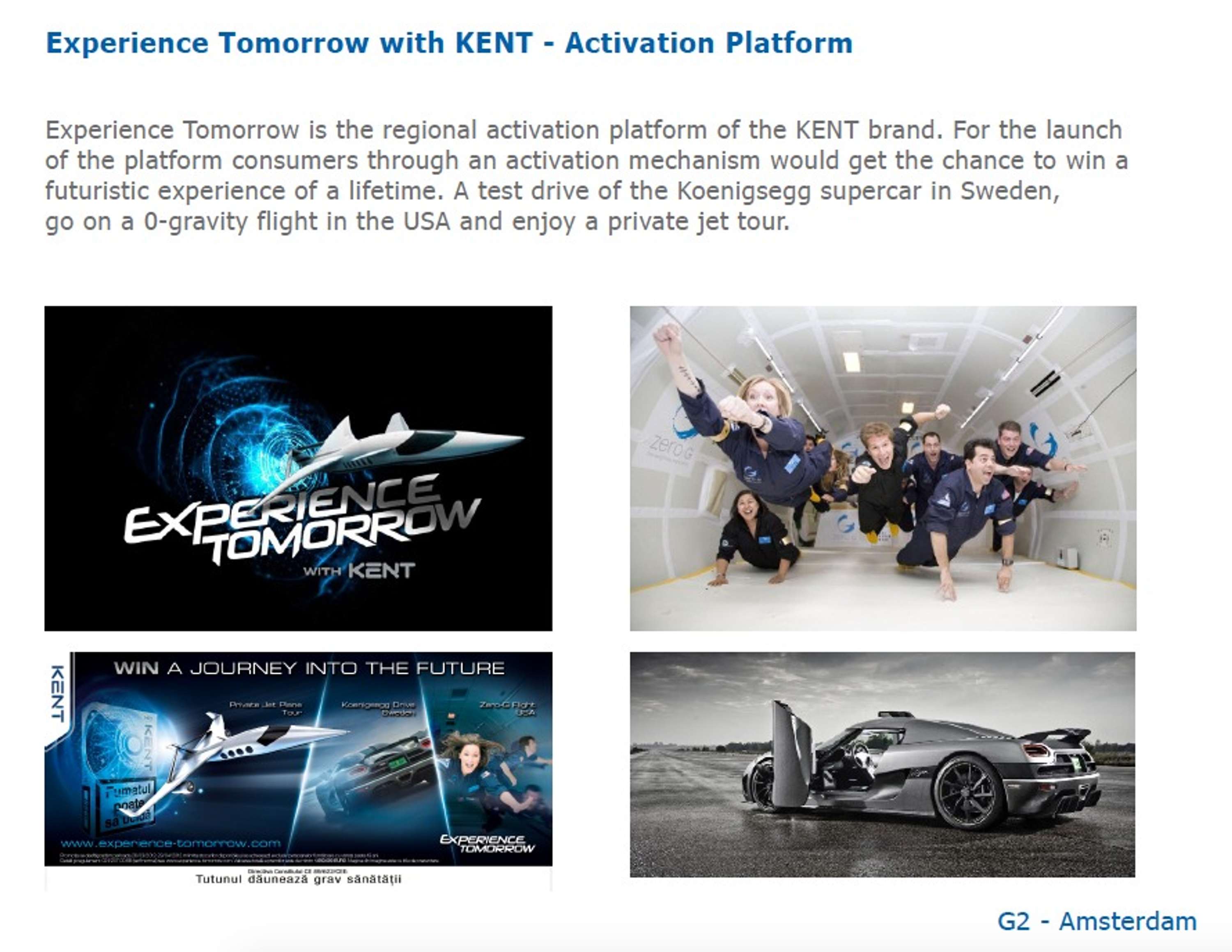 Experience Tomorrow with KENT - Activation Platform by Theo Kontominas
