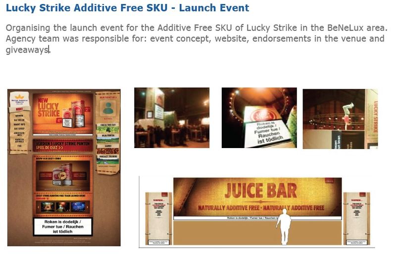 Lucky Strike Additive Free SKU - Launch Event by Theo Kontominas