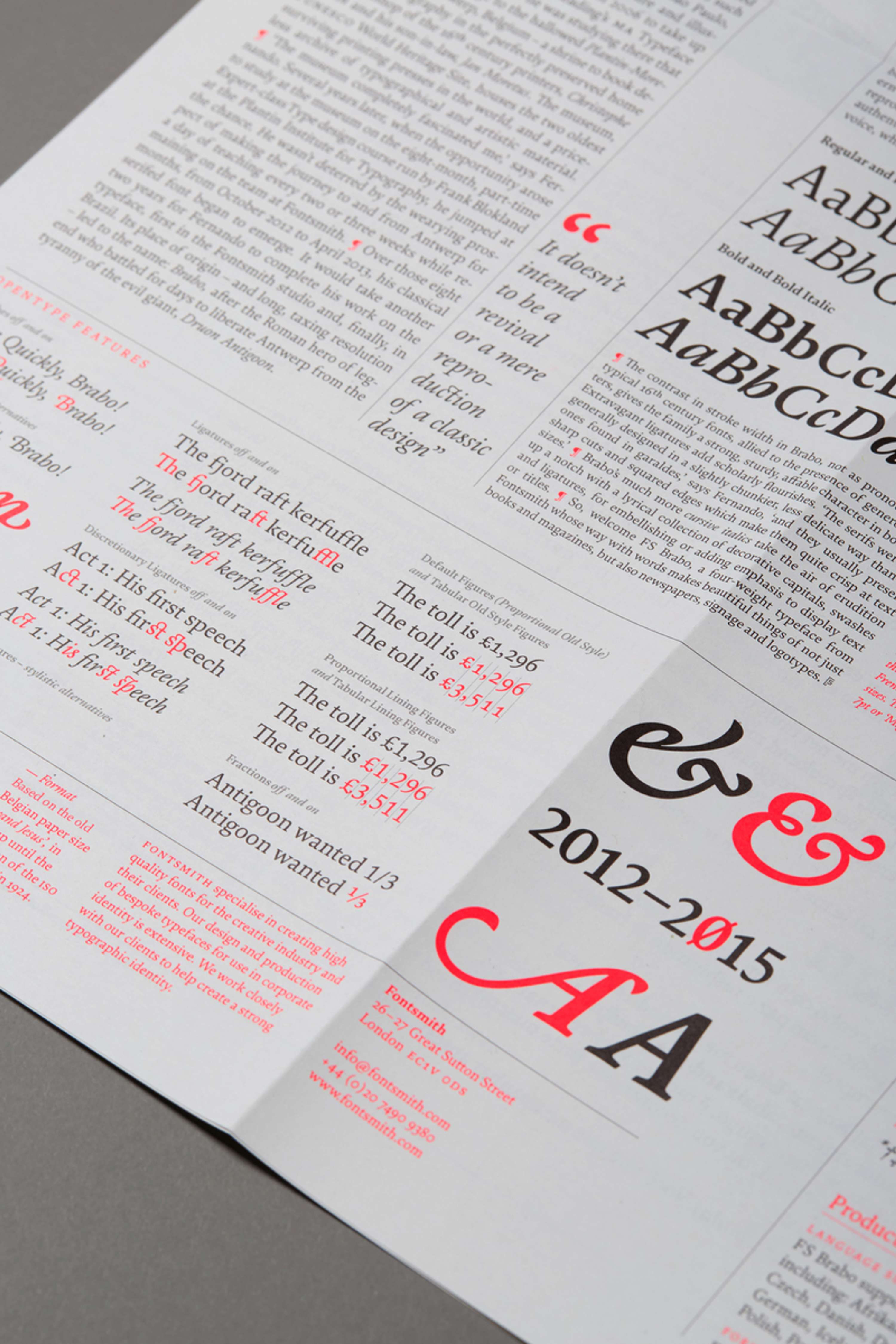 FS Brabo Type Specimen by The Counter Press