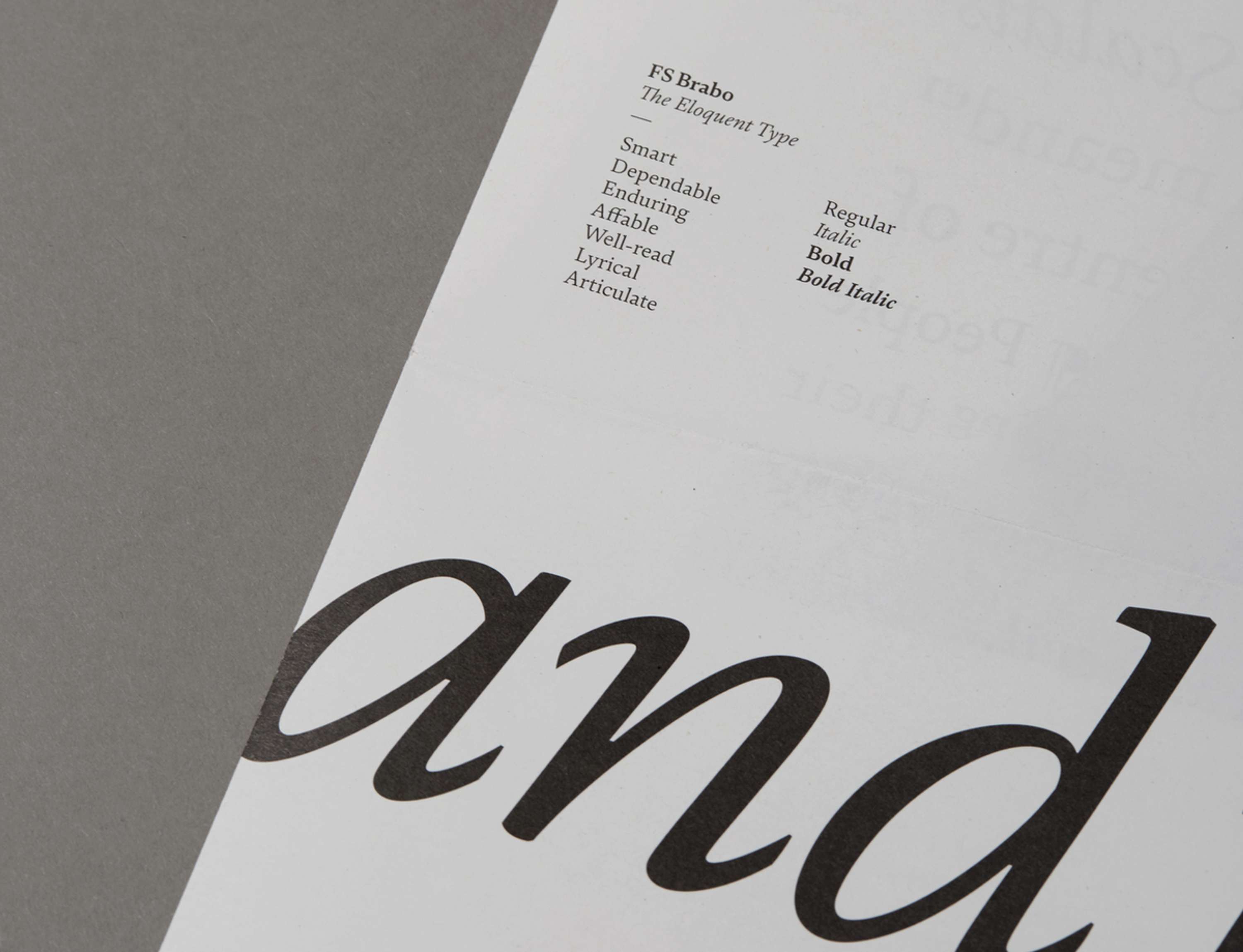 FS Brabo Type Specimen by The Counter Press