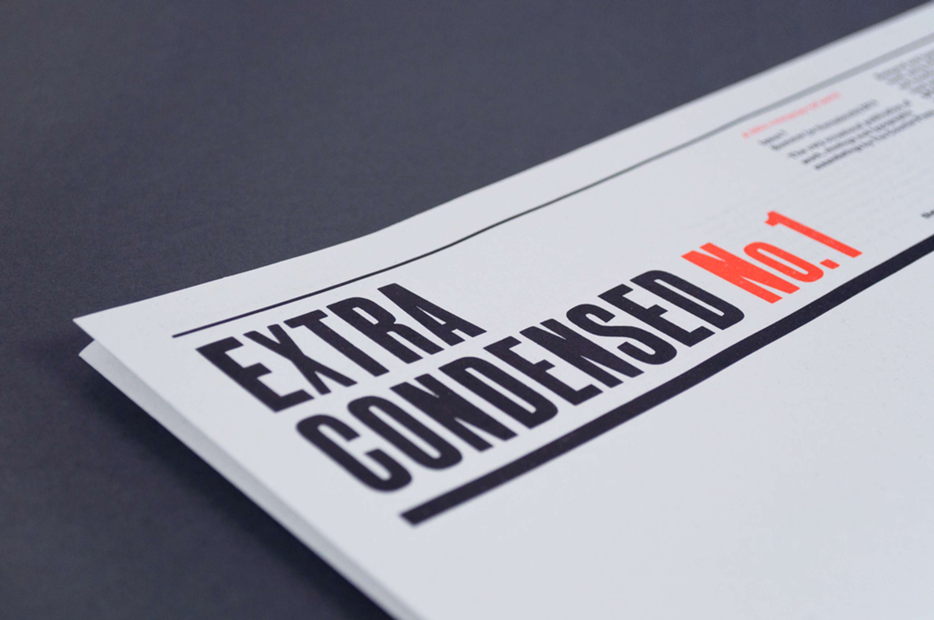 Extra Condensed No.1 by The Counter Press