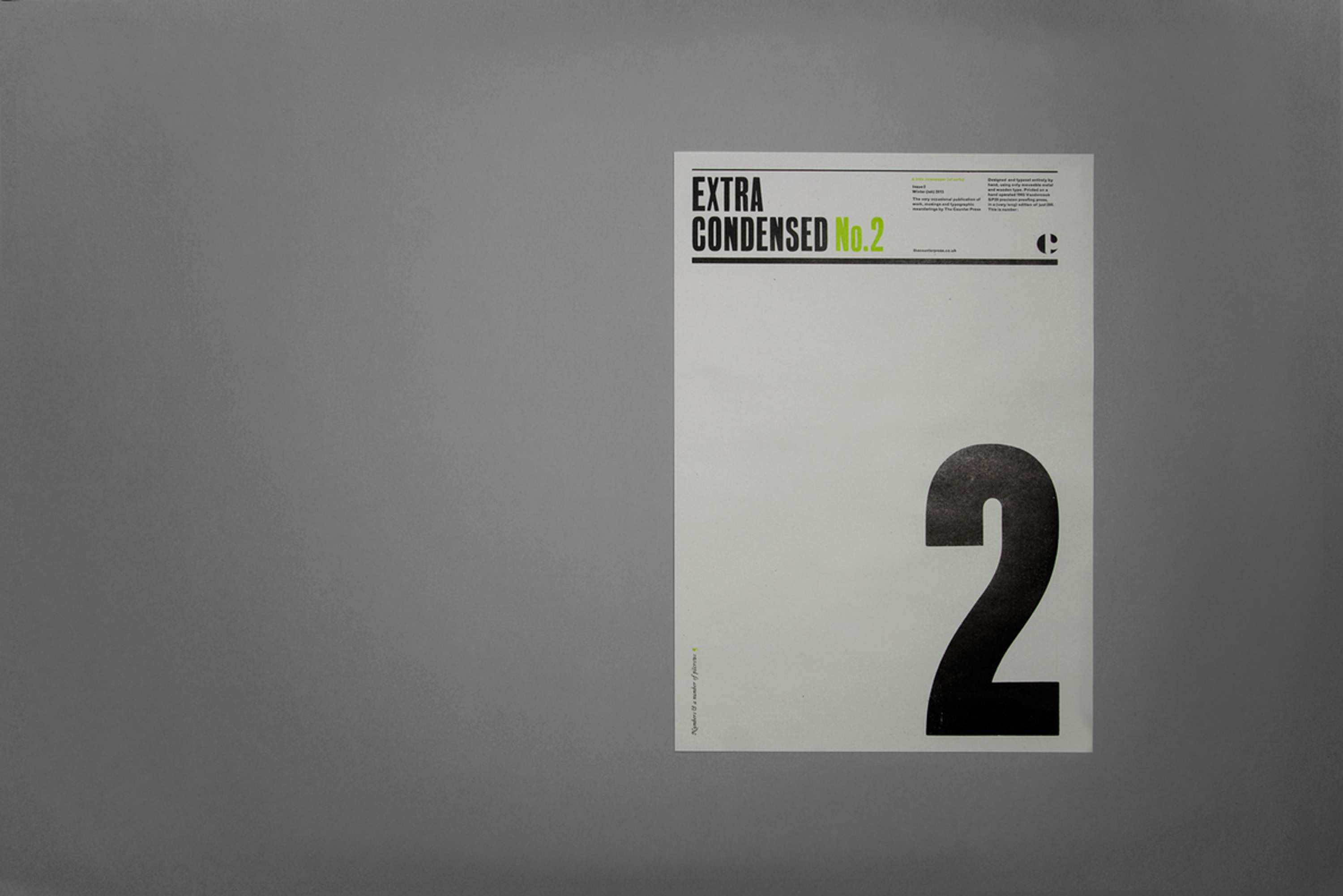 Extra Condensed No.2 by The Counter Press