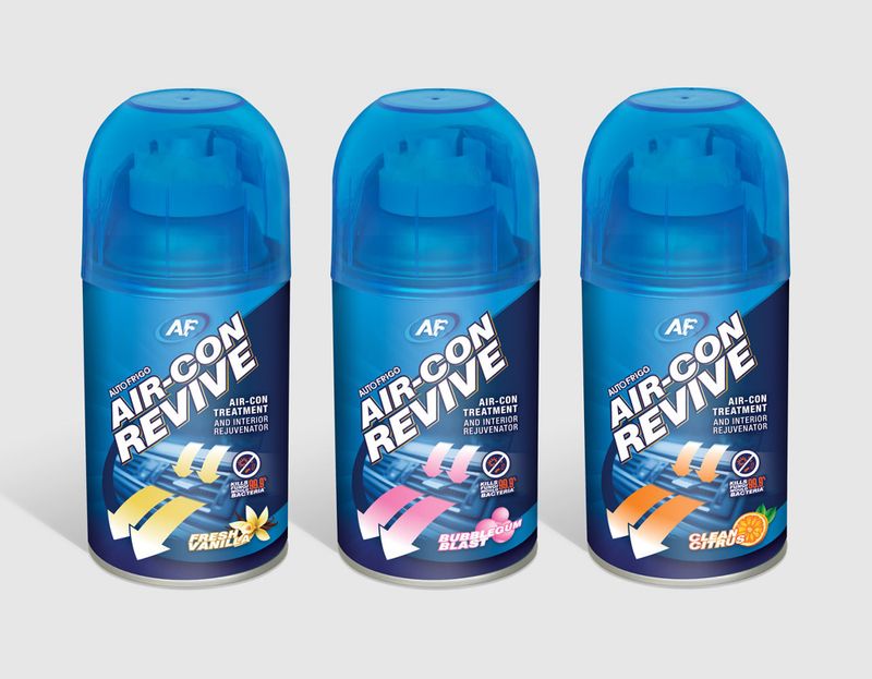 Auto Frigo Air-Con Revive Packaging by Dan Williams