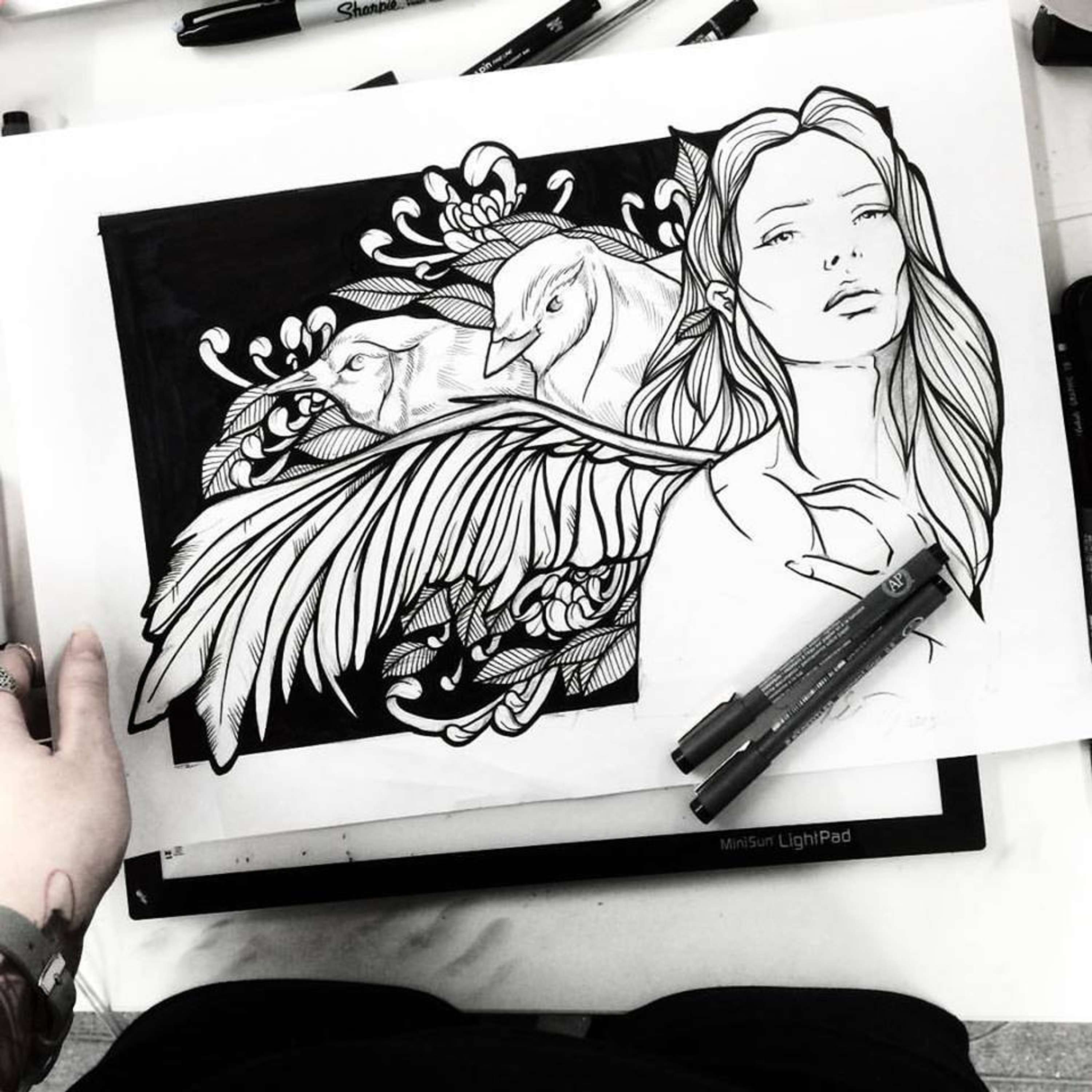 Sketchbook, murals & work in progress by Sophie Mo
