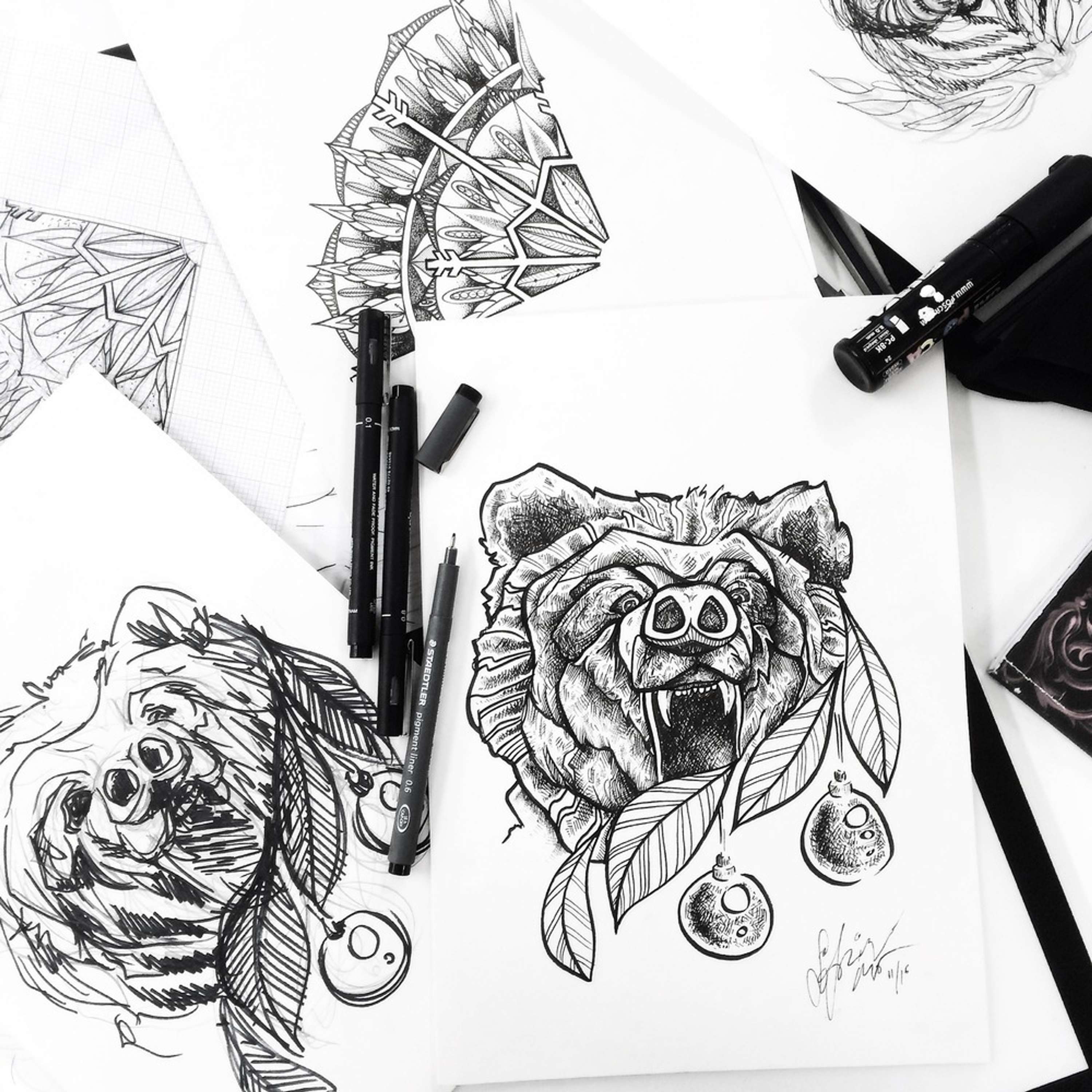 Sketchbook, murals & work in progress by Sophie Mo