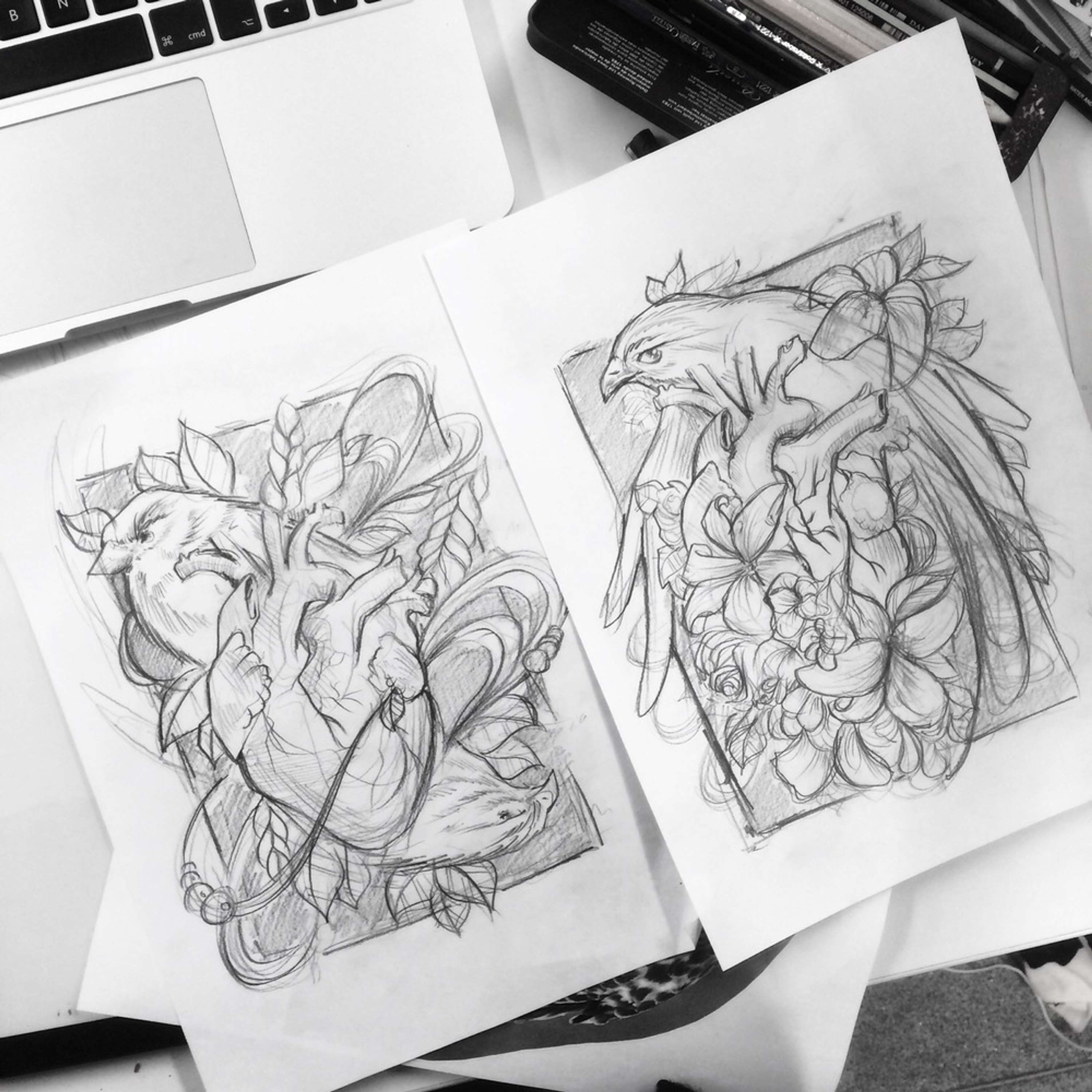 Sketchbook, murals & work in progress by Sophie Mo