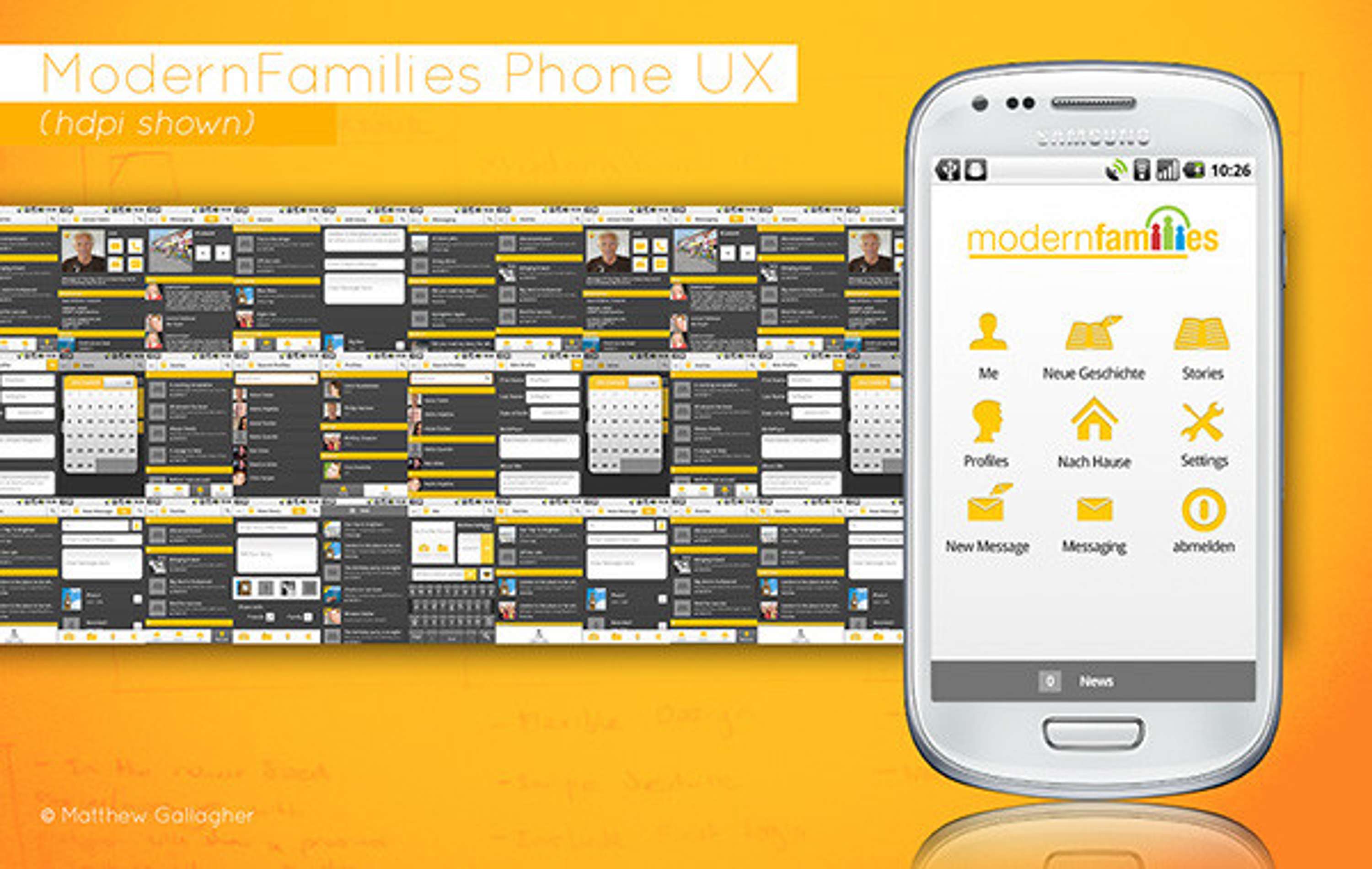 Modernfamilies User Interface Design by Matthew Gallagher