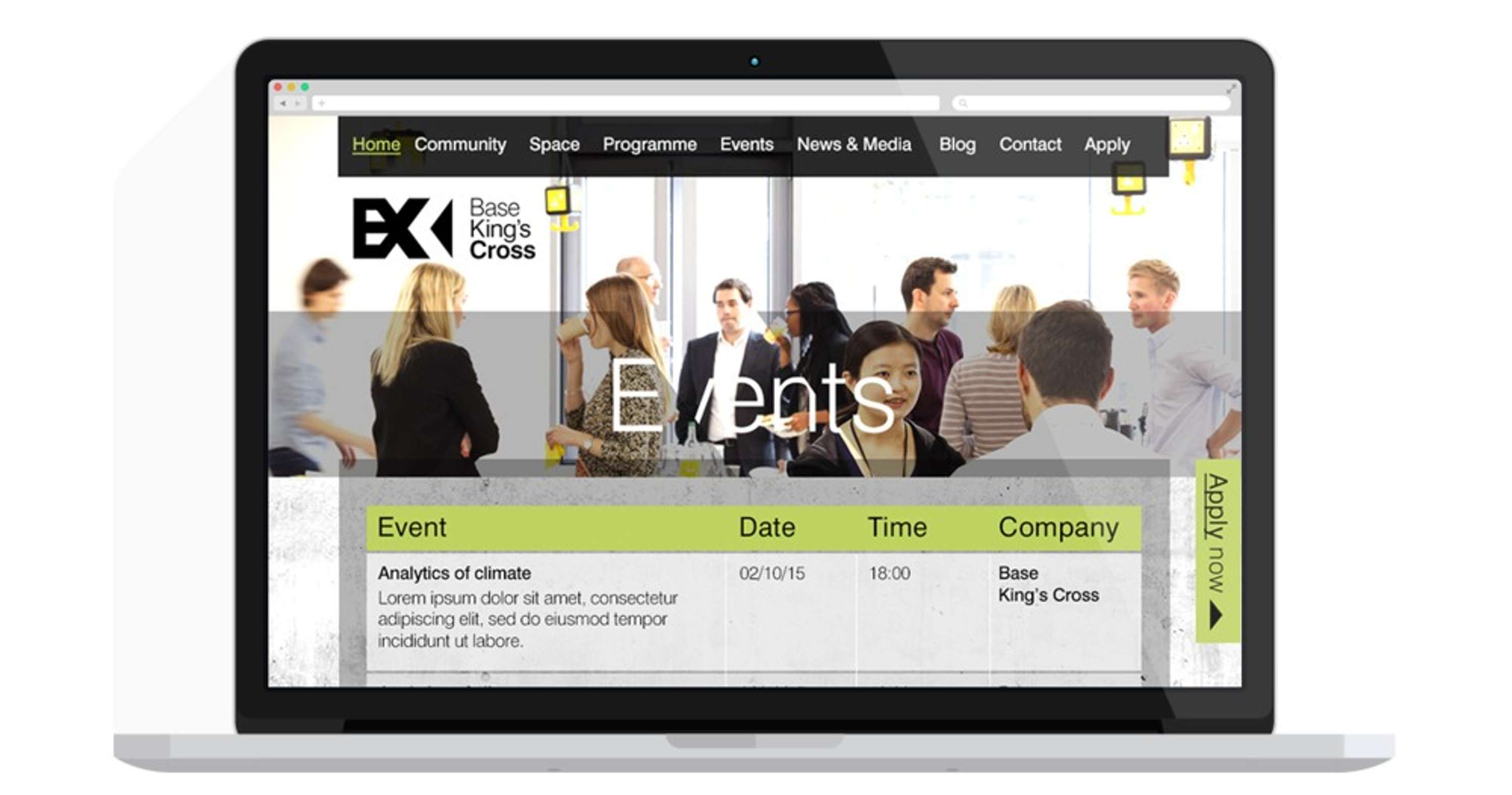 BASE King's Cross Website by Cris Convery
