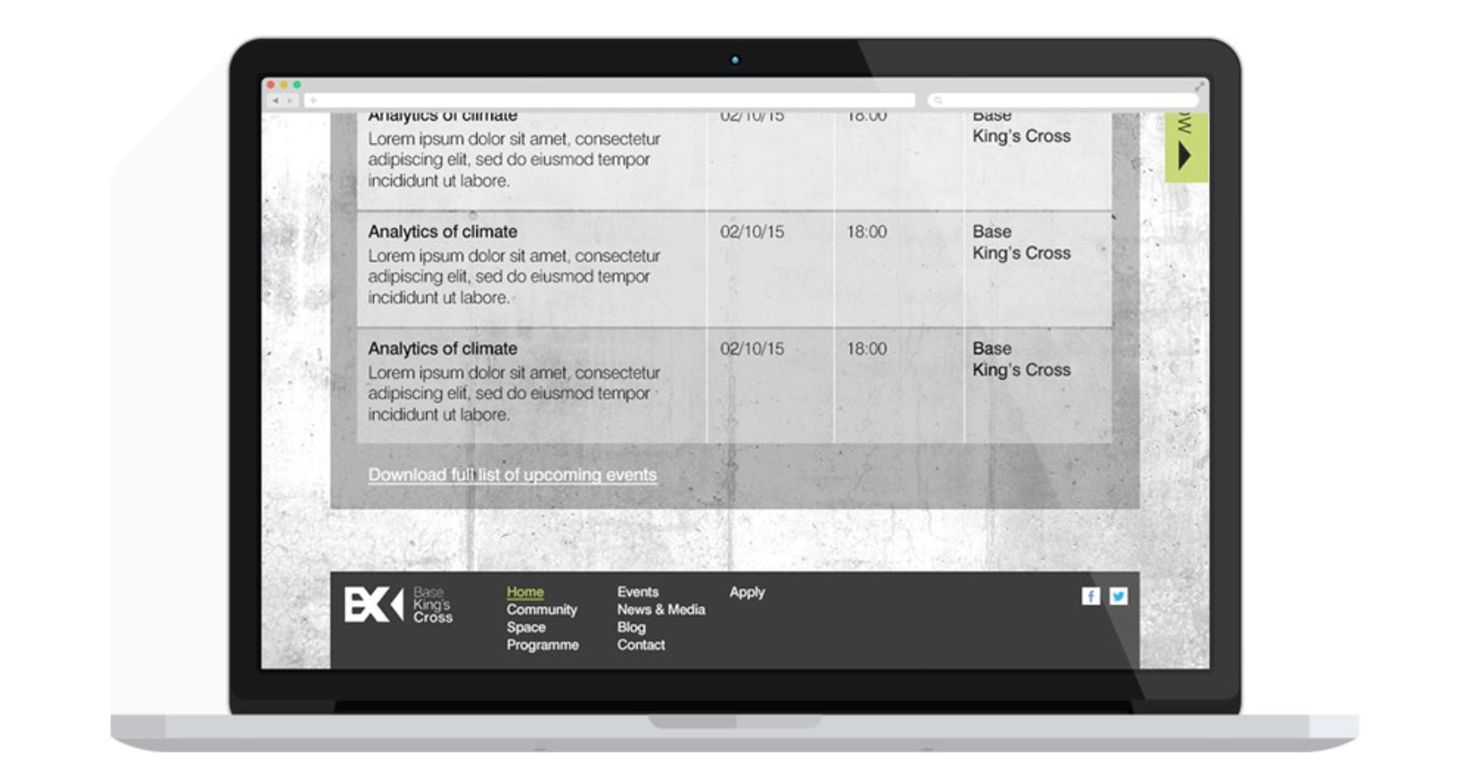 BASE King's Cross Website by Cris Convery