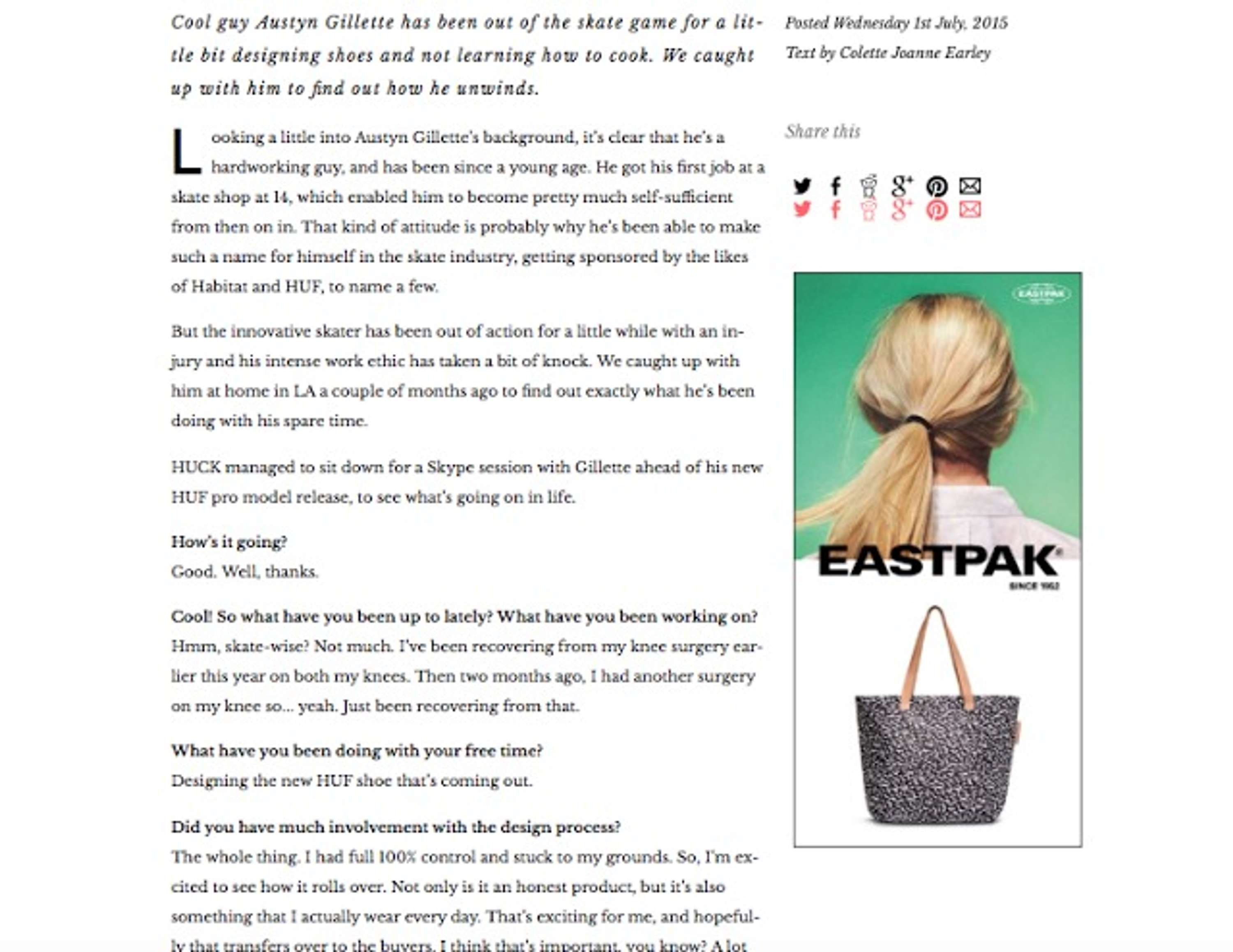 Features by Colette Joanne Earley