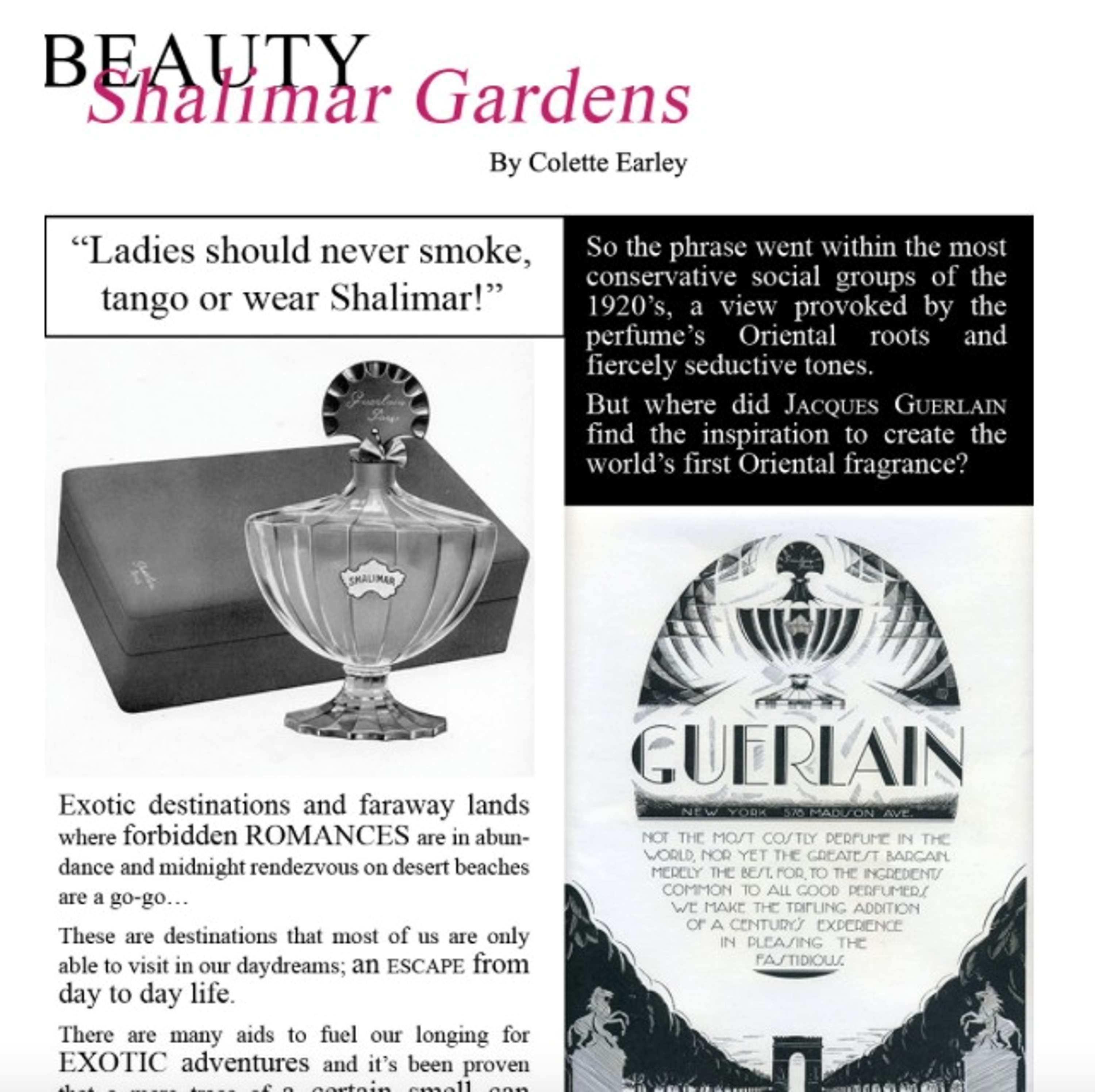 Features by Colette Joanne Earley