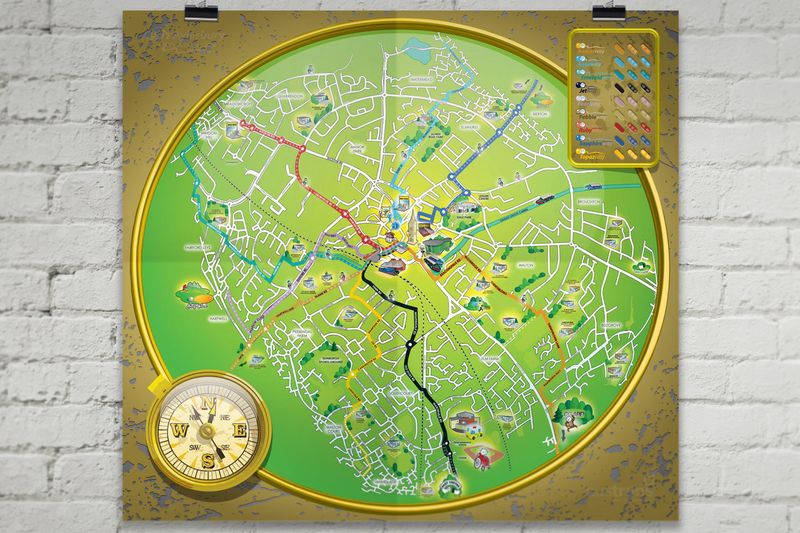 Children's Cycling Map by Frazer Payne