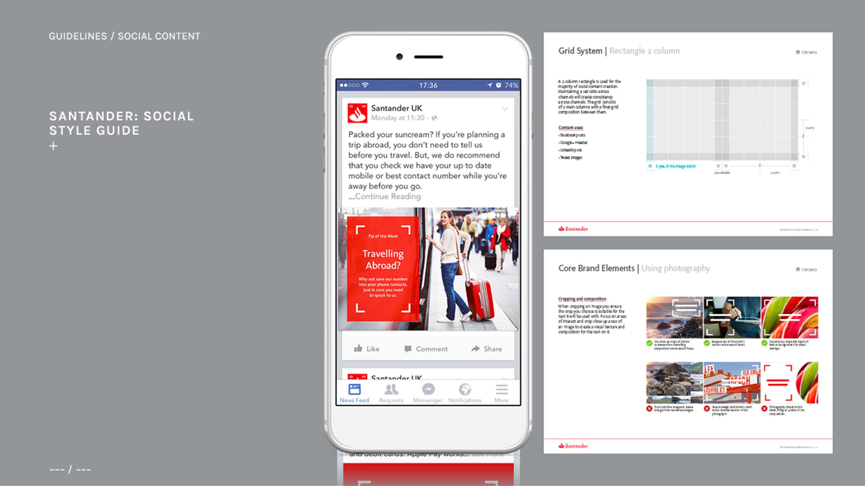 Santander Social Guidelines & Content Design by Thom Stoodley