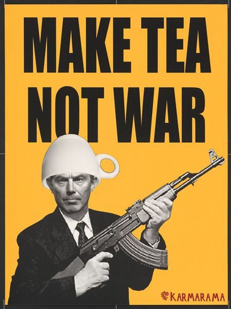 Make Tea Not War by Dave Buonaguidi