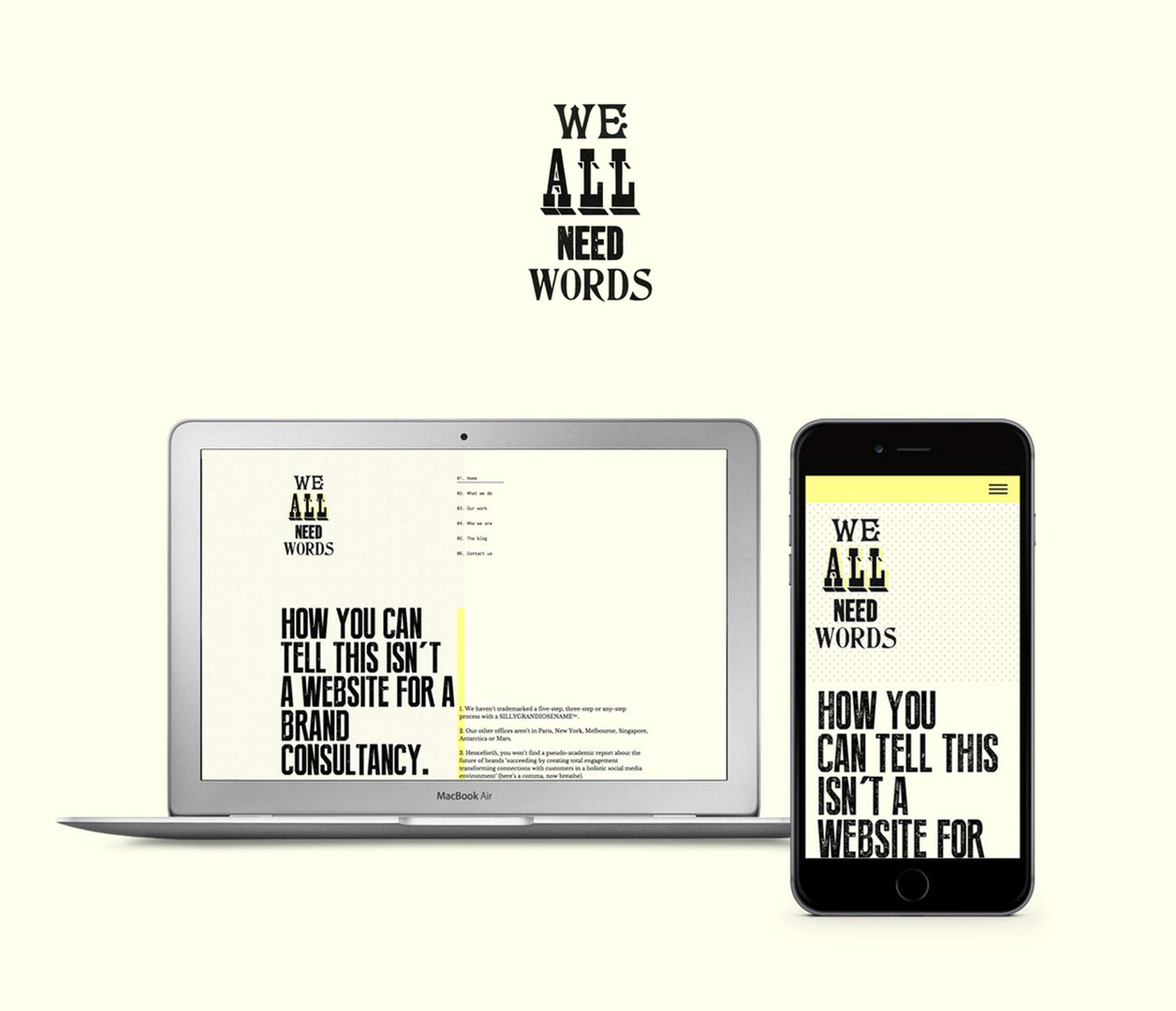 WeAllNeedWords Website by SOON_