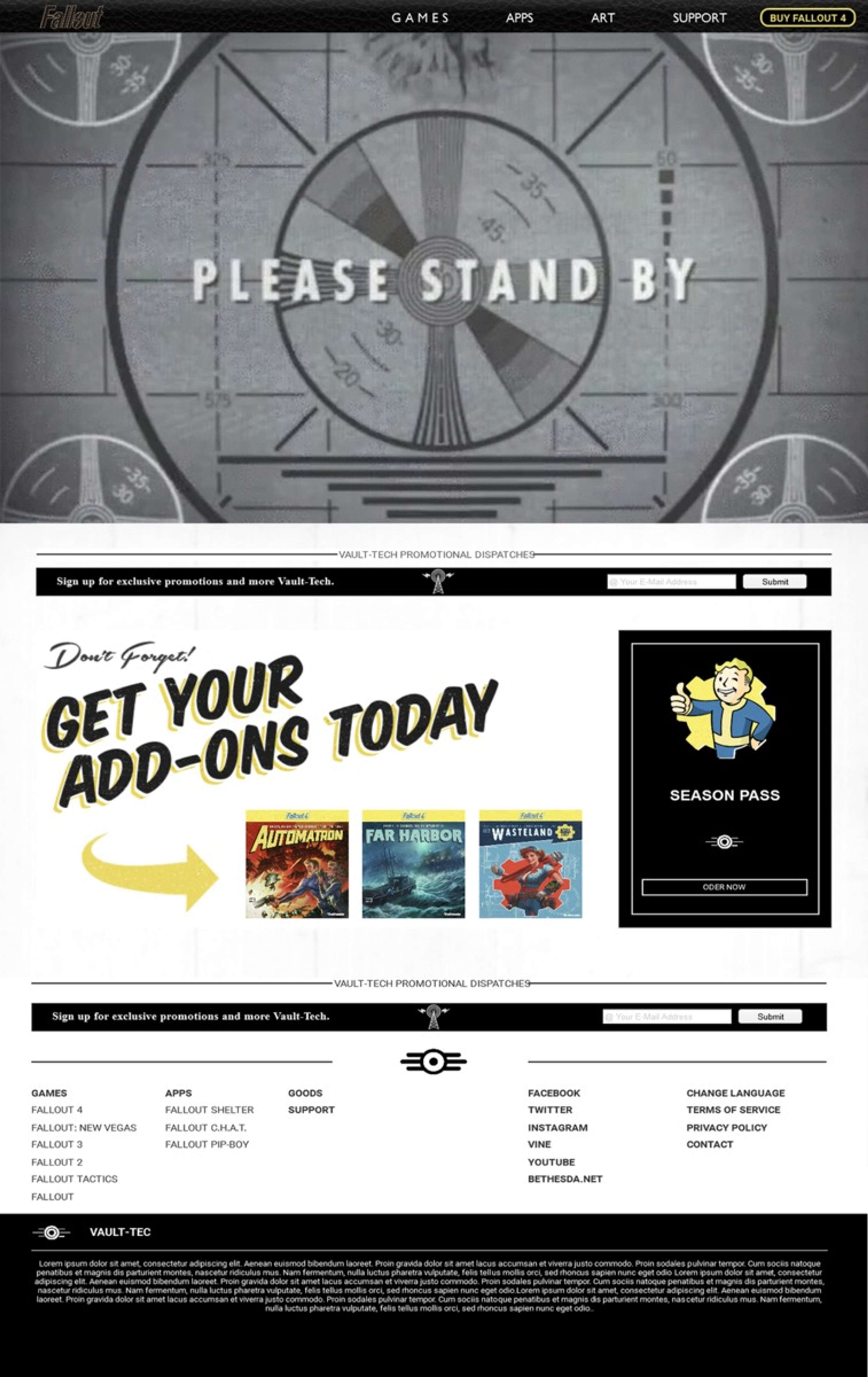 Fallout Website by Michael Geary