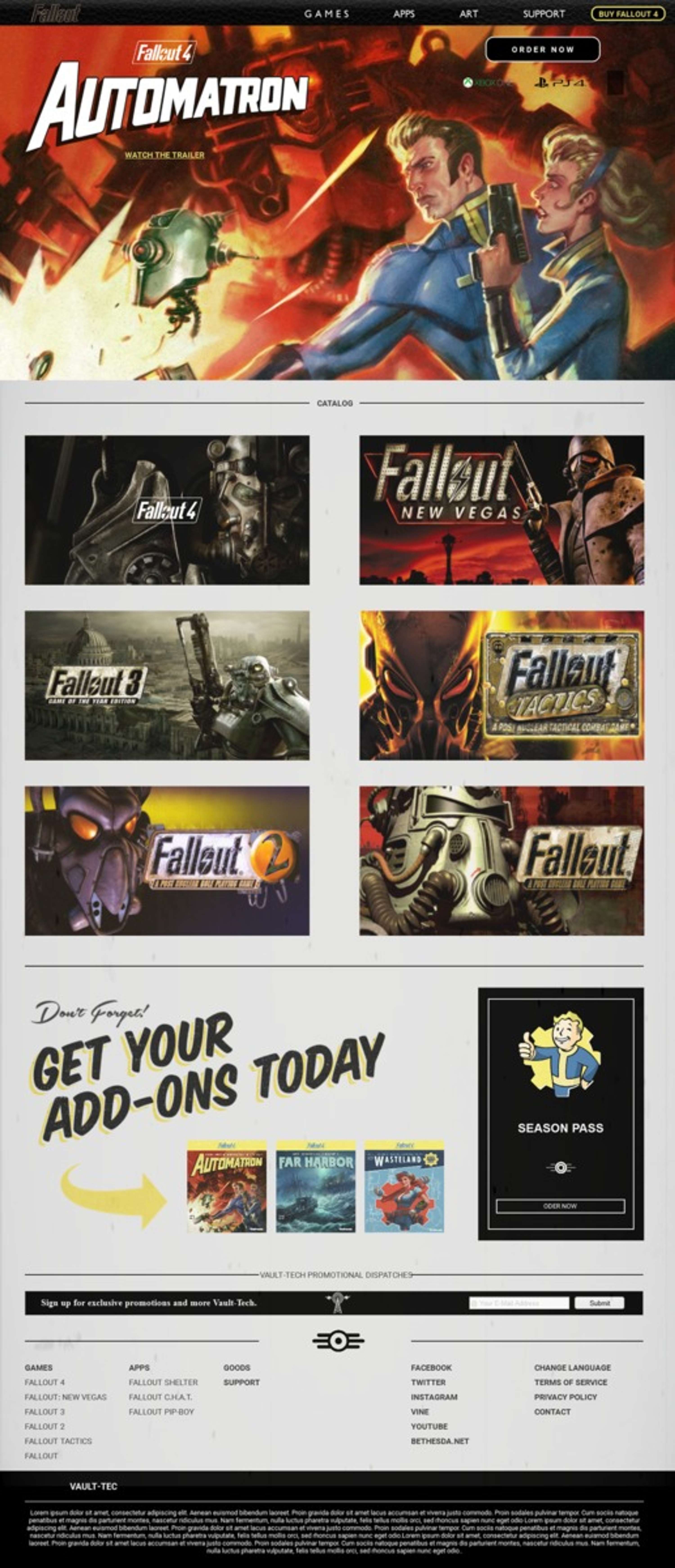 Fallout Website by Michael Geary