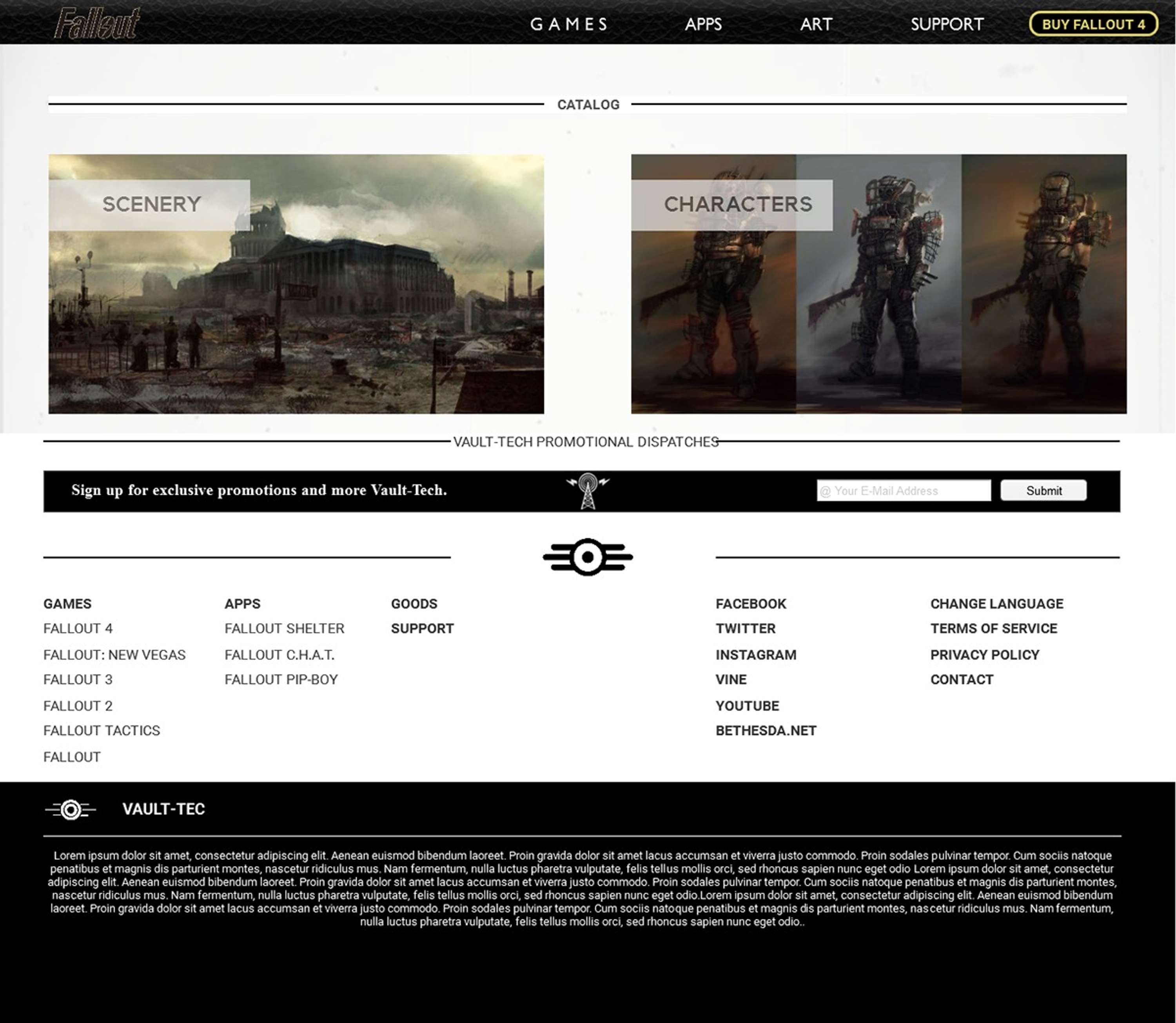 Fallout Website by Michael Geary