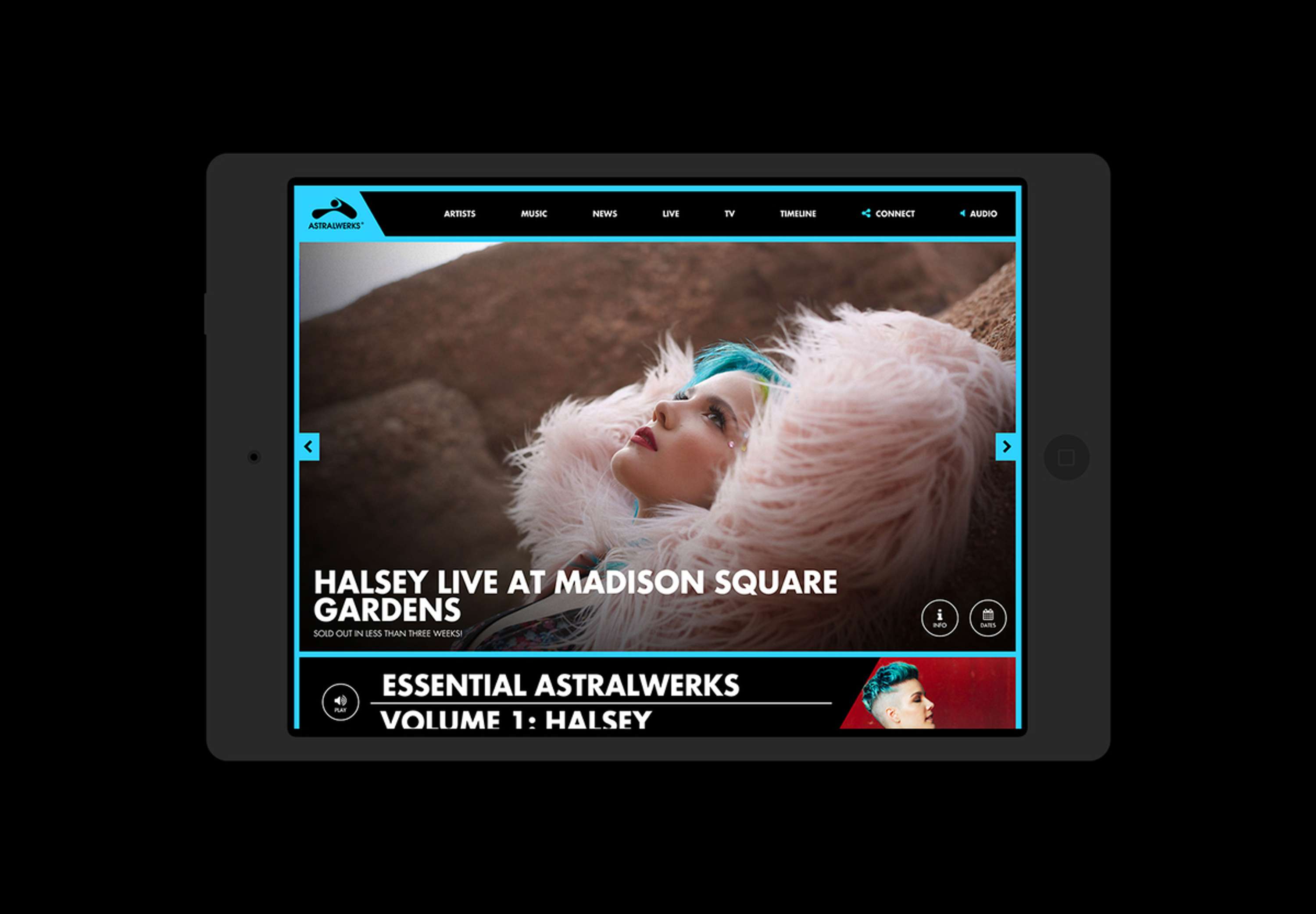 Astralwerks website by Ant Jumratsilpa