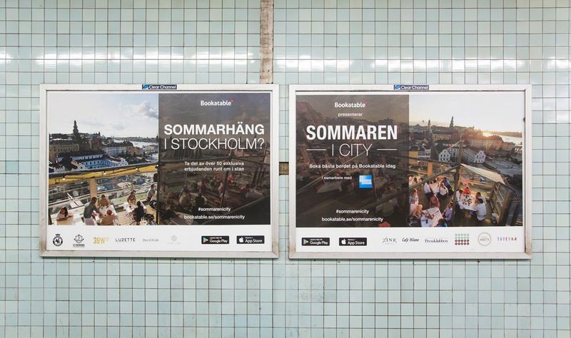 Billboard Campaign Bookatable Sweden by Colette Healy