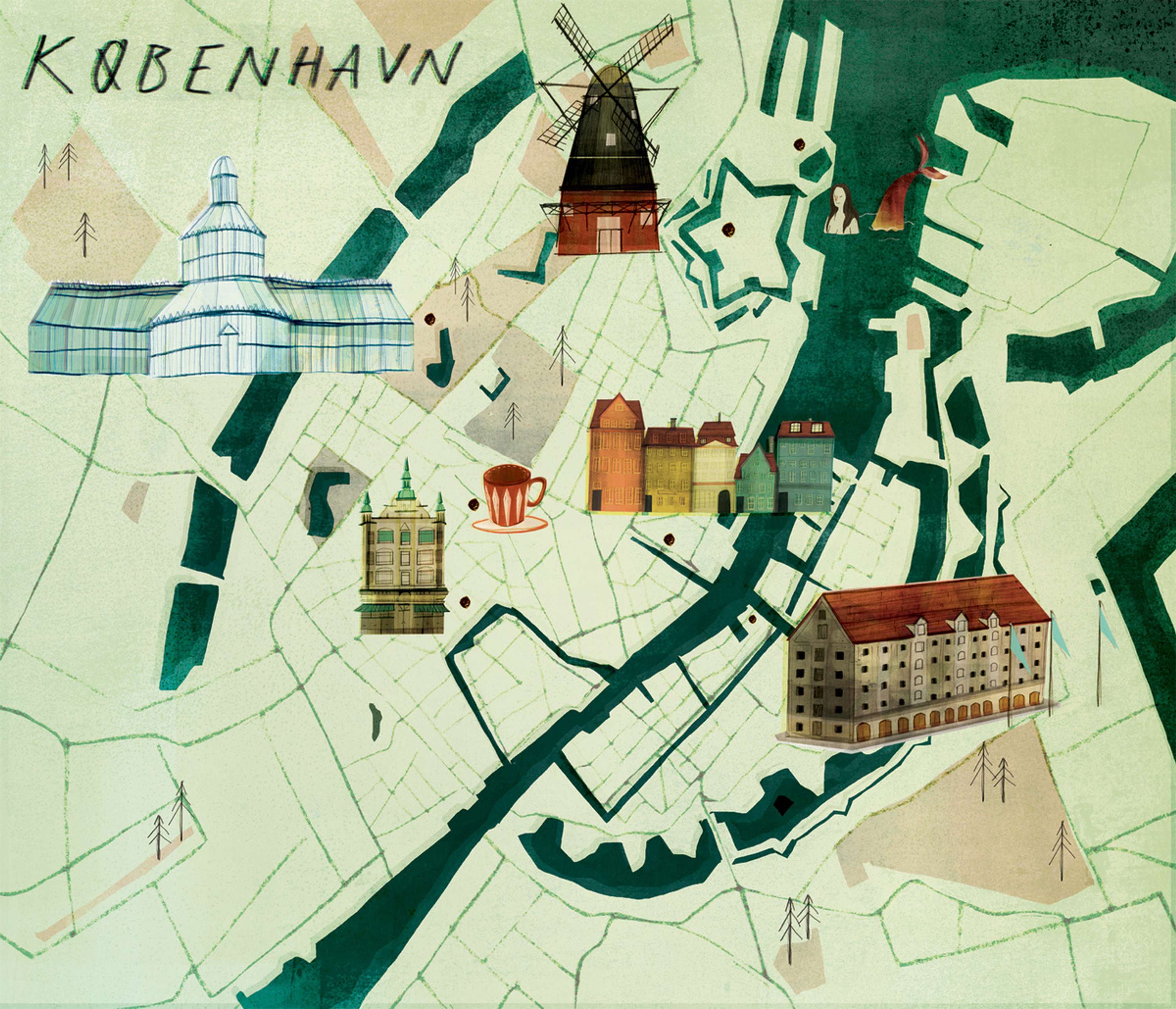 copenhagen map by katie hickey