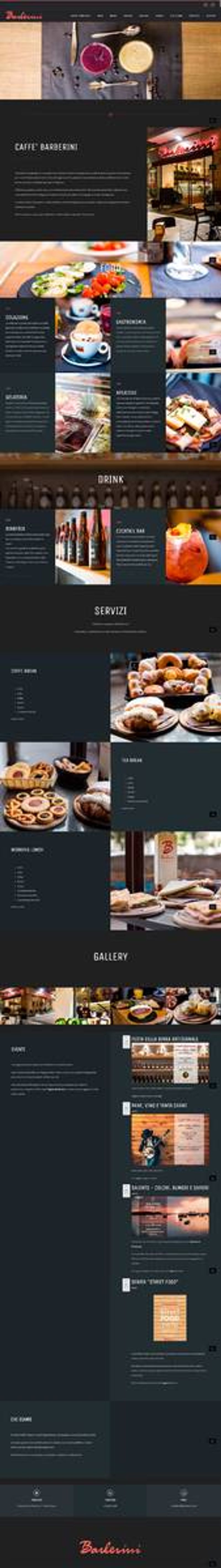 "Barberini Caffè" website by e-Forest