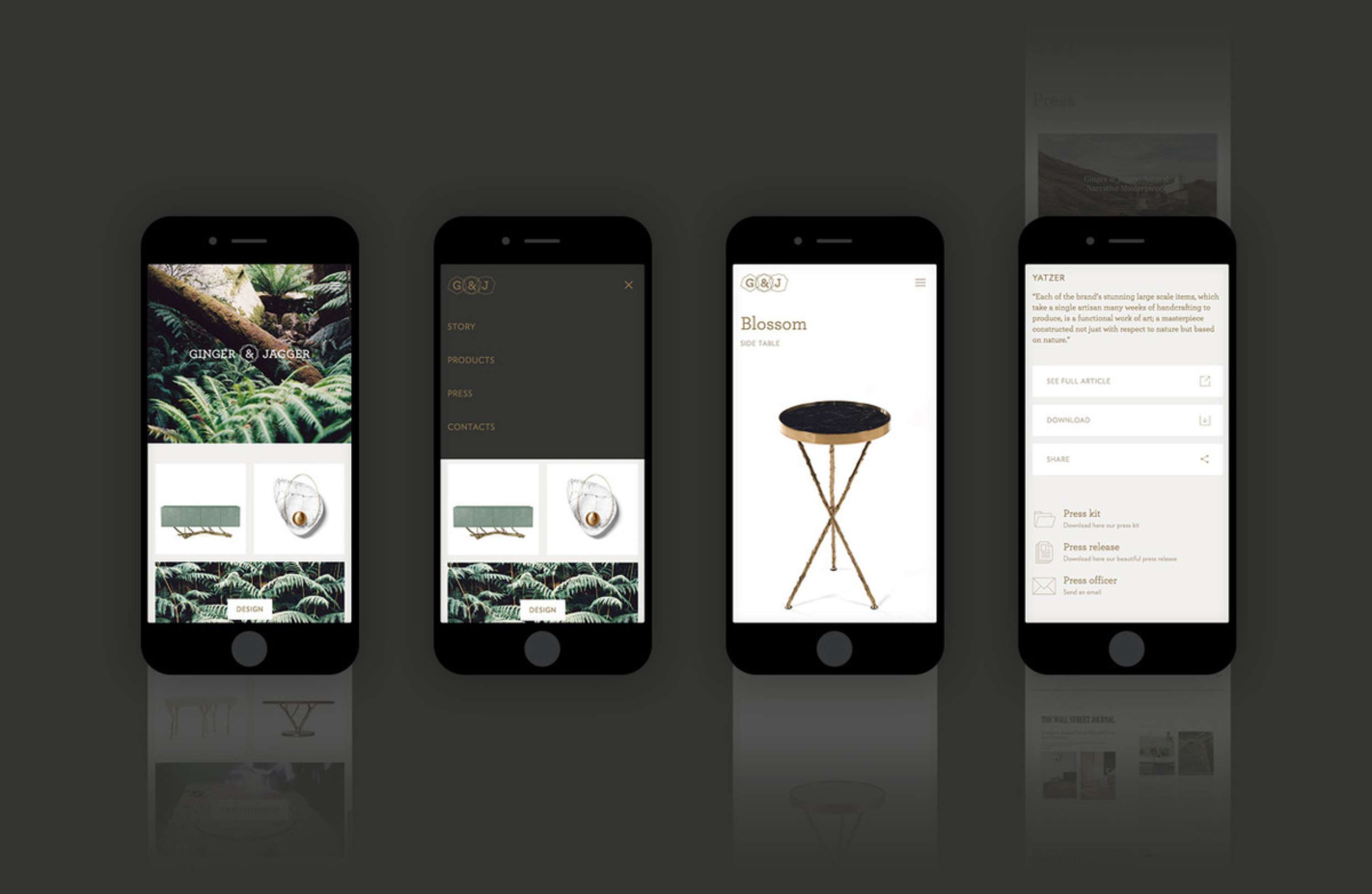 Website — Ginger & Jagger by Sérgio Cameira