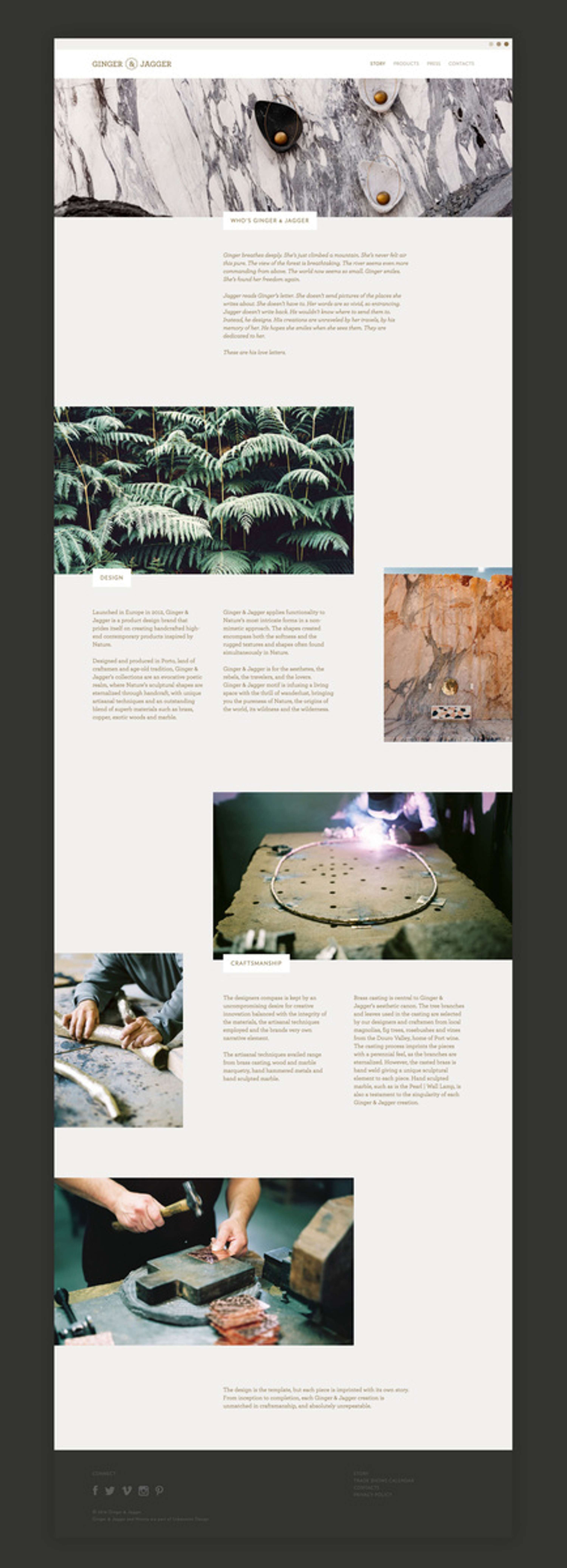 Website — Ginger & Jagger by Sérgio Cameira