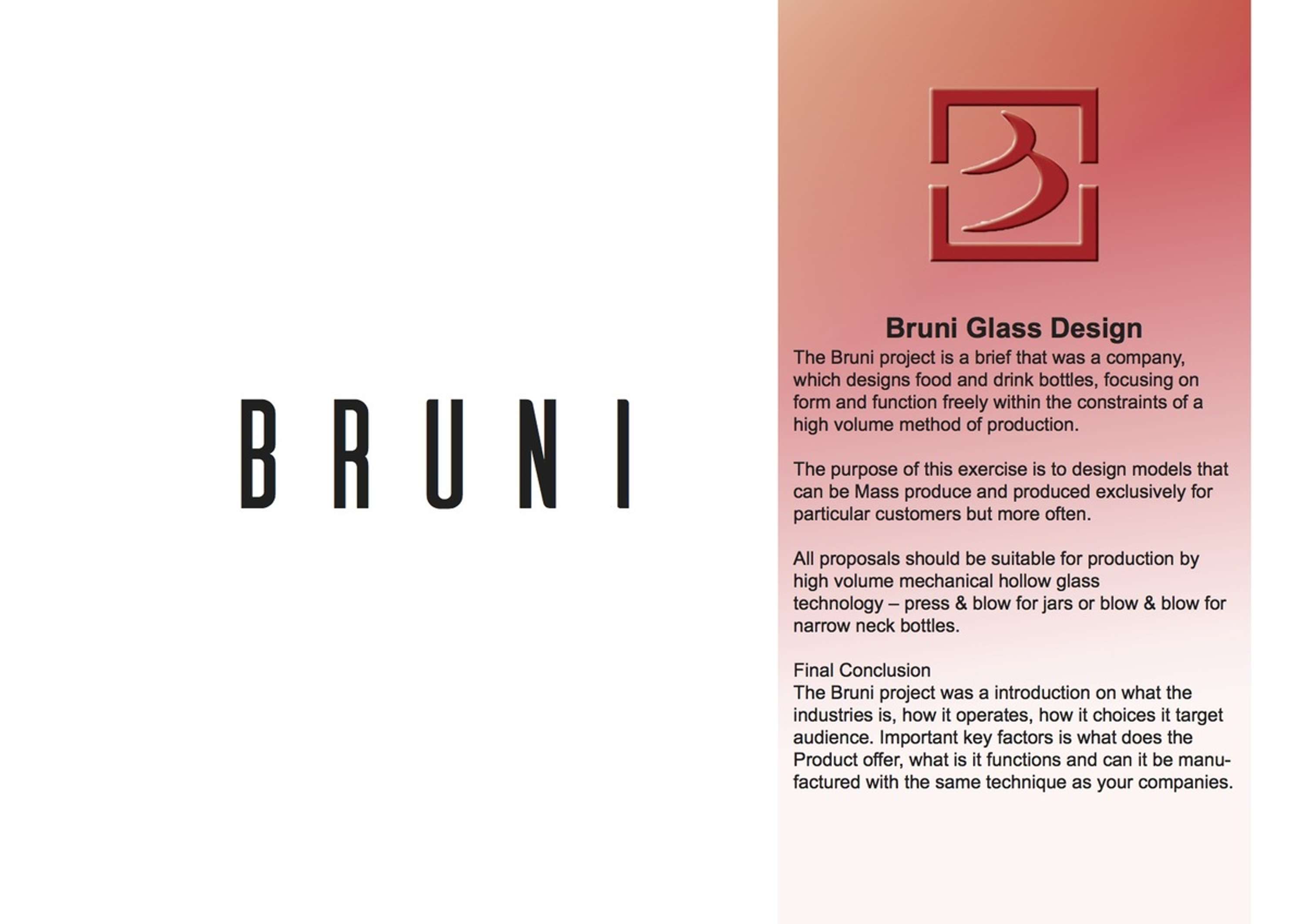 Bruni Bottle Design by Miles Williams