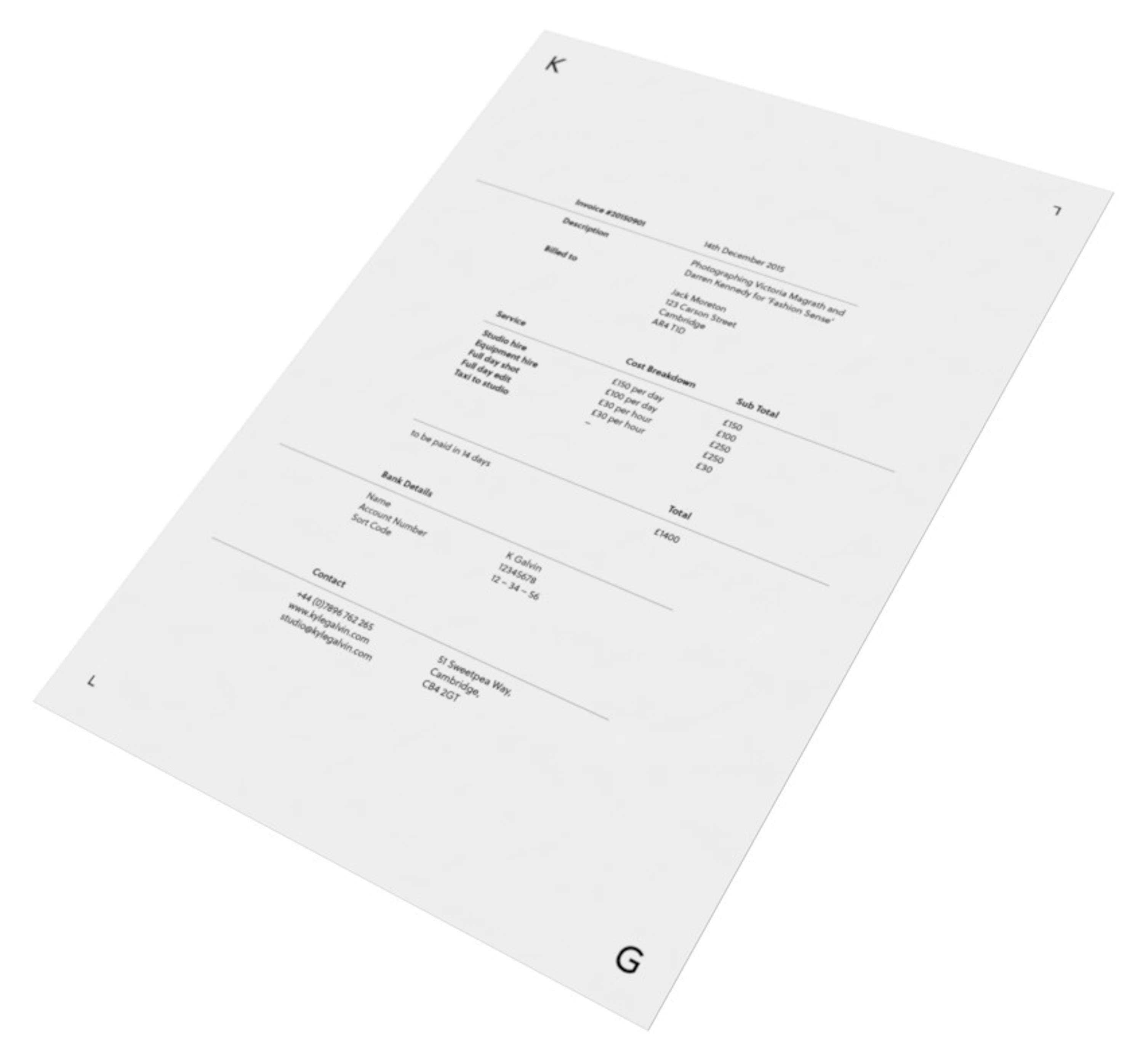 Kyle Galvin Identity by Andrew Heirons