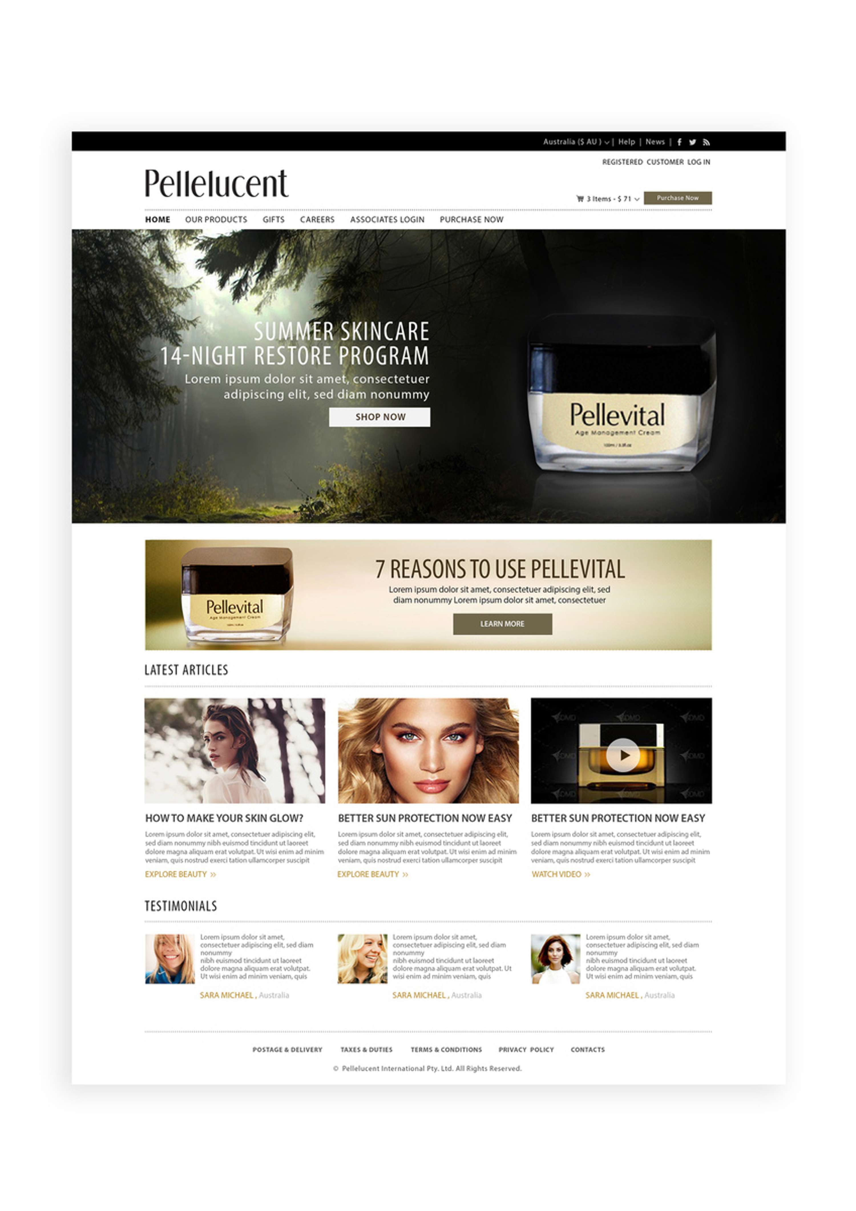Pellelucent website by Anca Artemisia Maxim