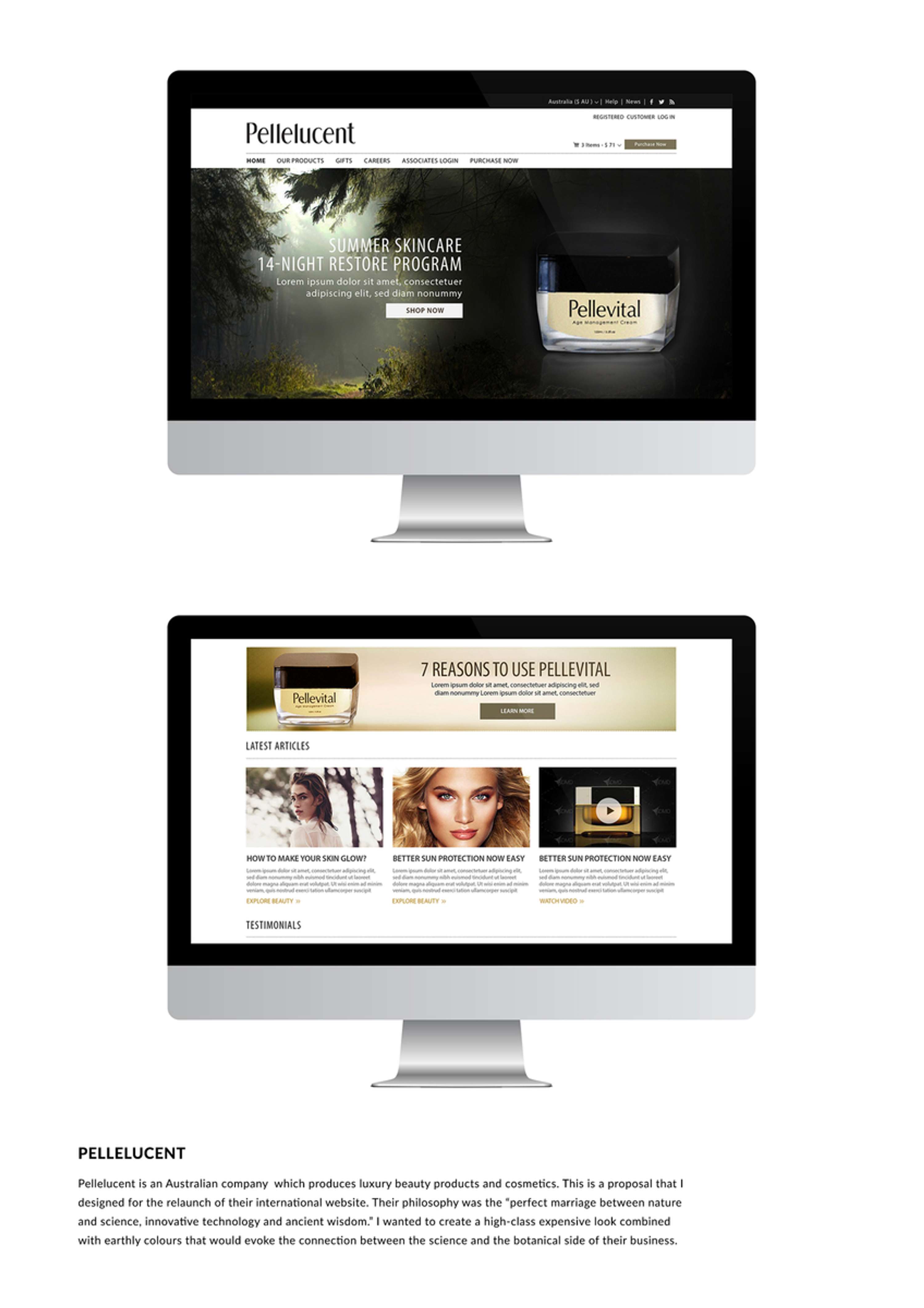 Pellelucent website by Anca Artemisia Maxim