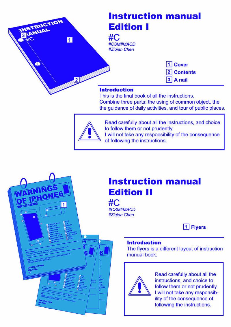 INSTRUCTION MANNUAL #C by Ziqian Chen