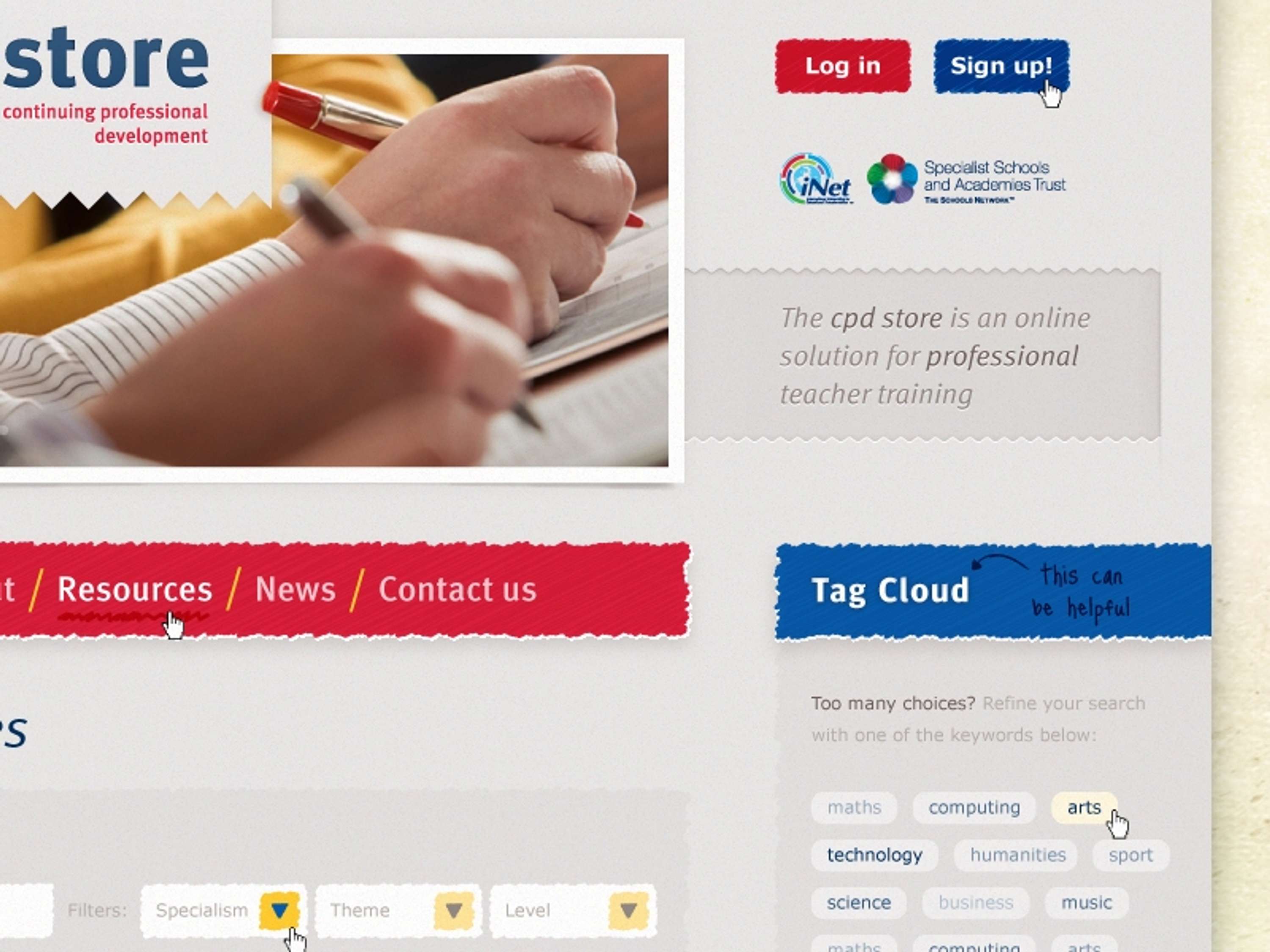 cpd logo & interface design by Karsten Rowe