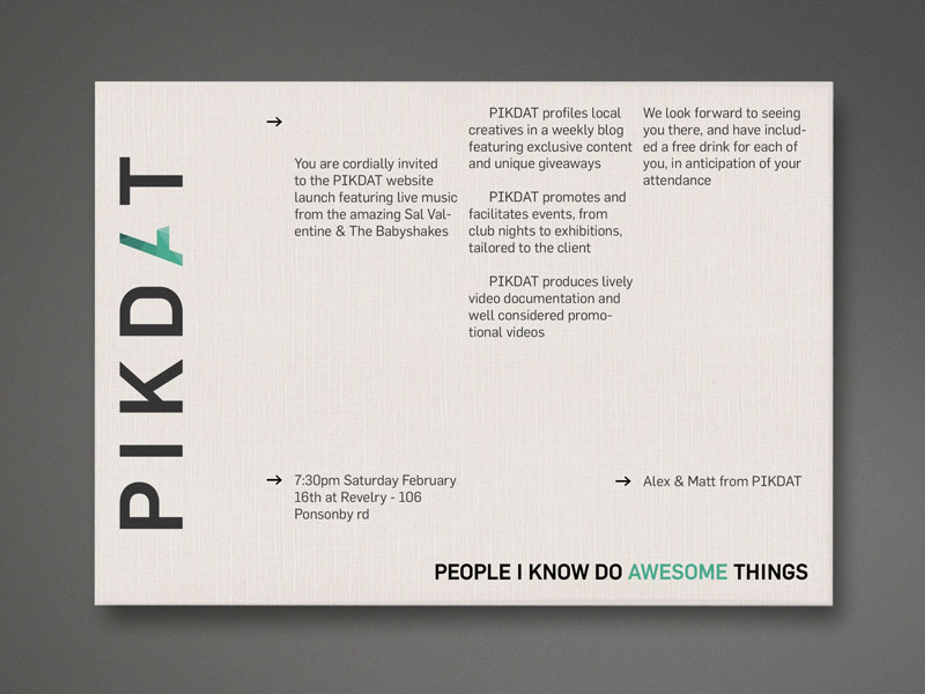 PIKDAT by Sam Flaherty