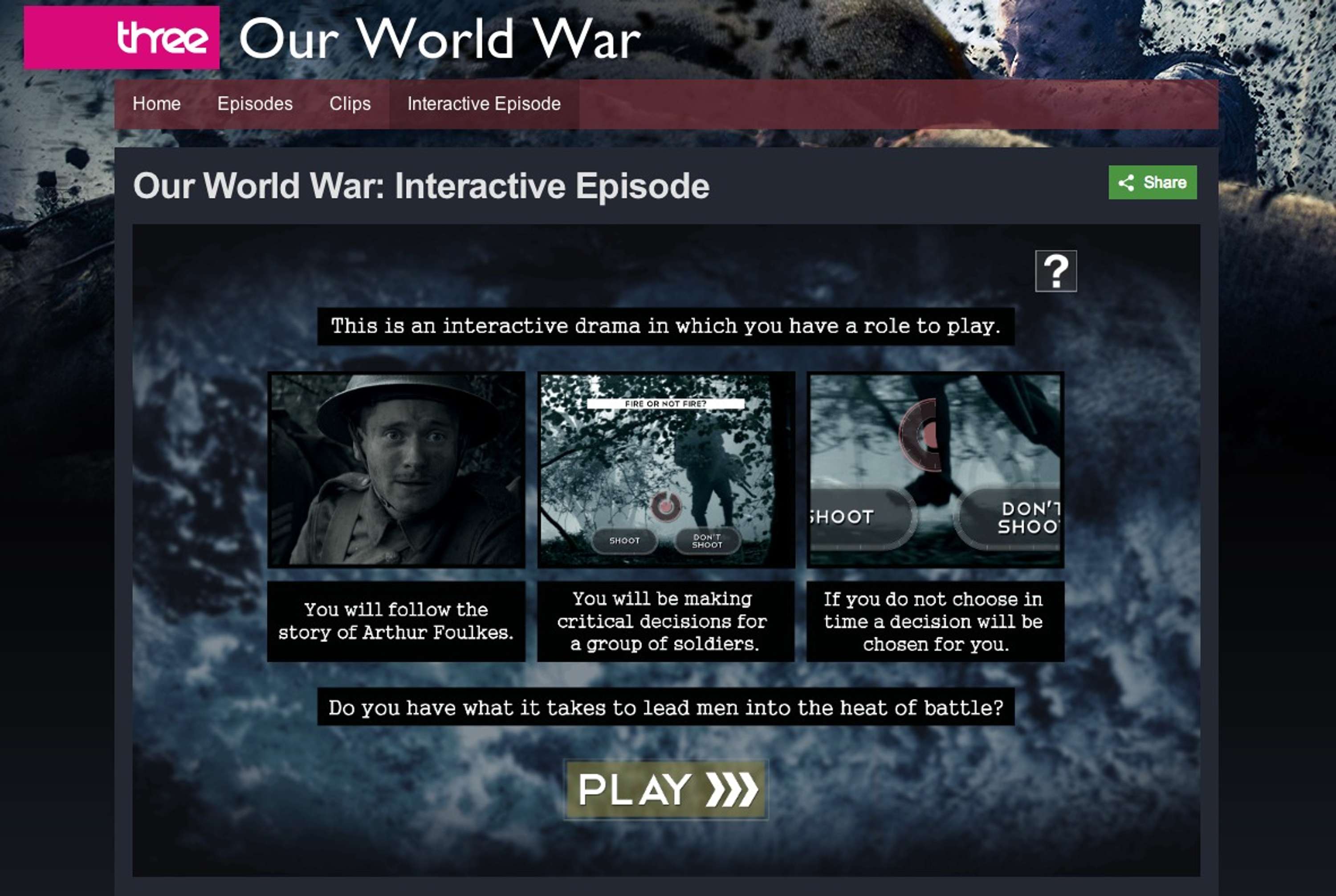 The making of Our World War One interactive guide by BBC