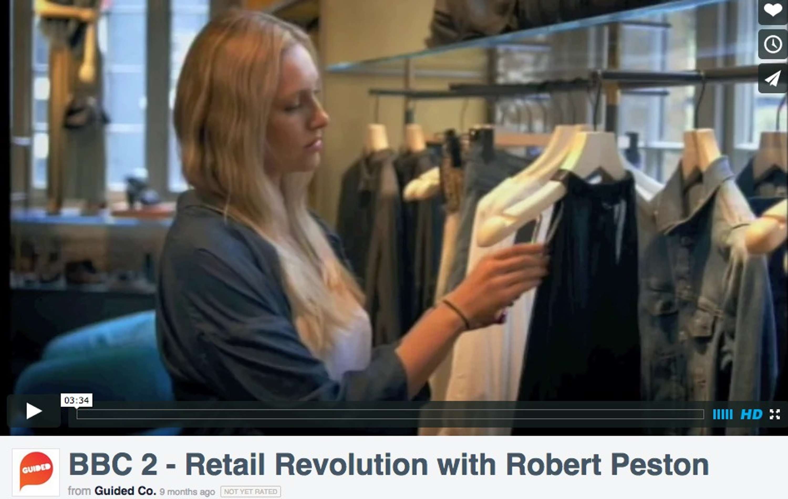 BBC2 program about the future of retail by Sam Reid